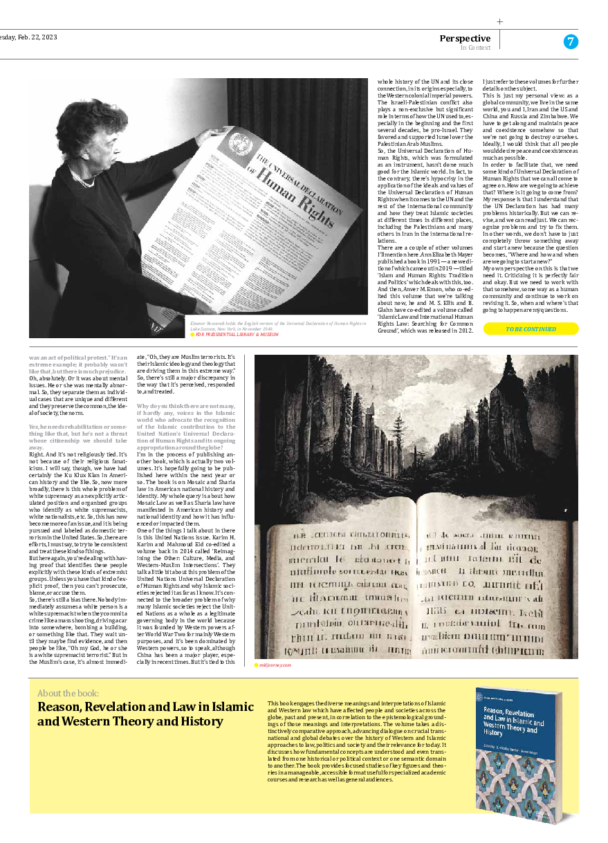 Iran Daily - Number Seven Thousand Two Hundred and Forty Two - 21 February 2023 - Page 7
