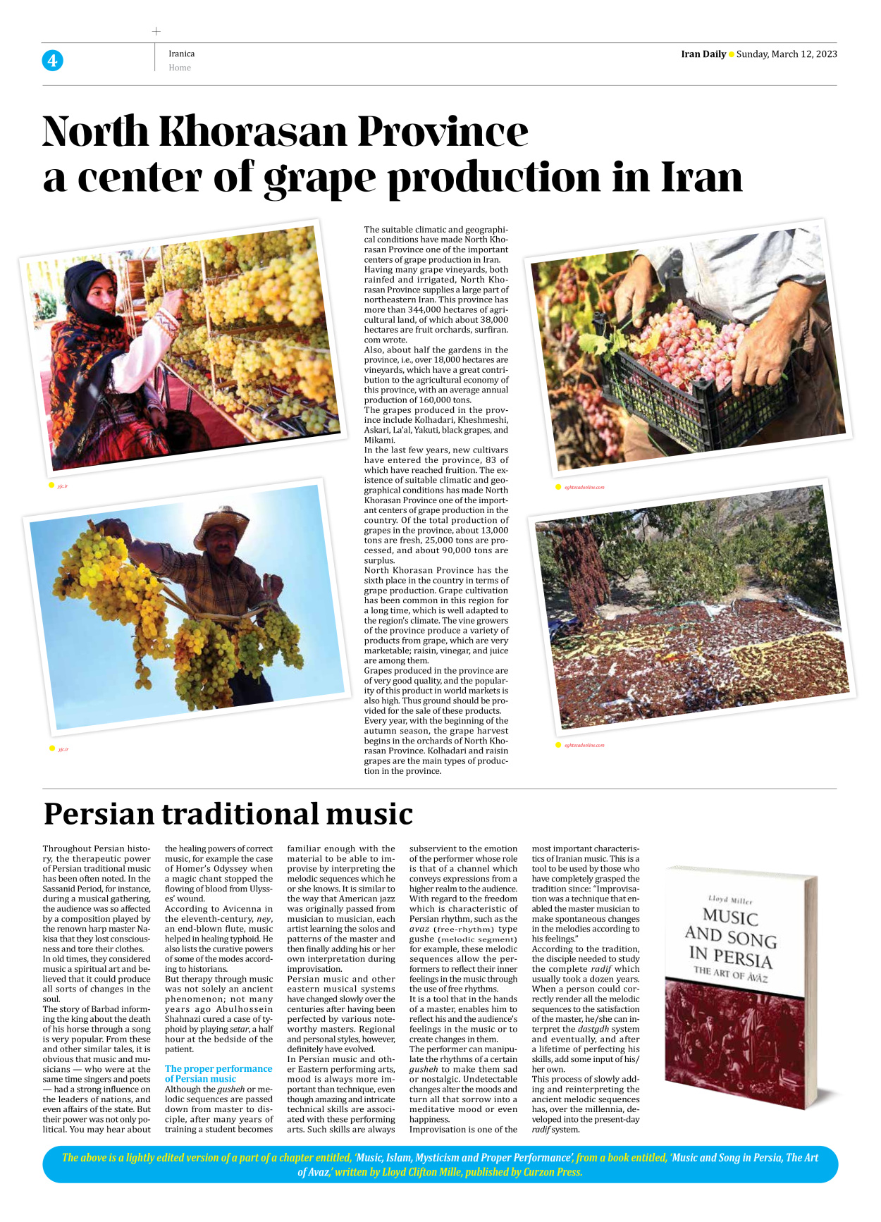 Iran Daily - Number Seven Thousand Two Hundred and Fifty Five - 12 March 2023 - Page 4