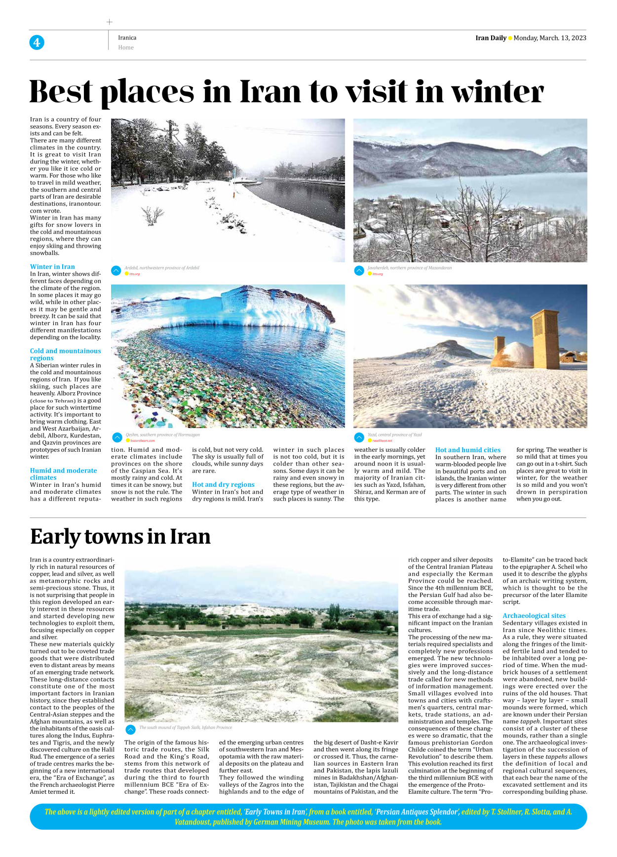 Iran Daily - Number Seven Thousand Two Hundred and Fifty Six - 13 March 2023 - Page 4