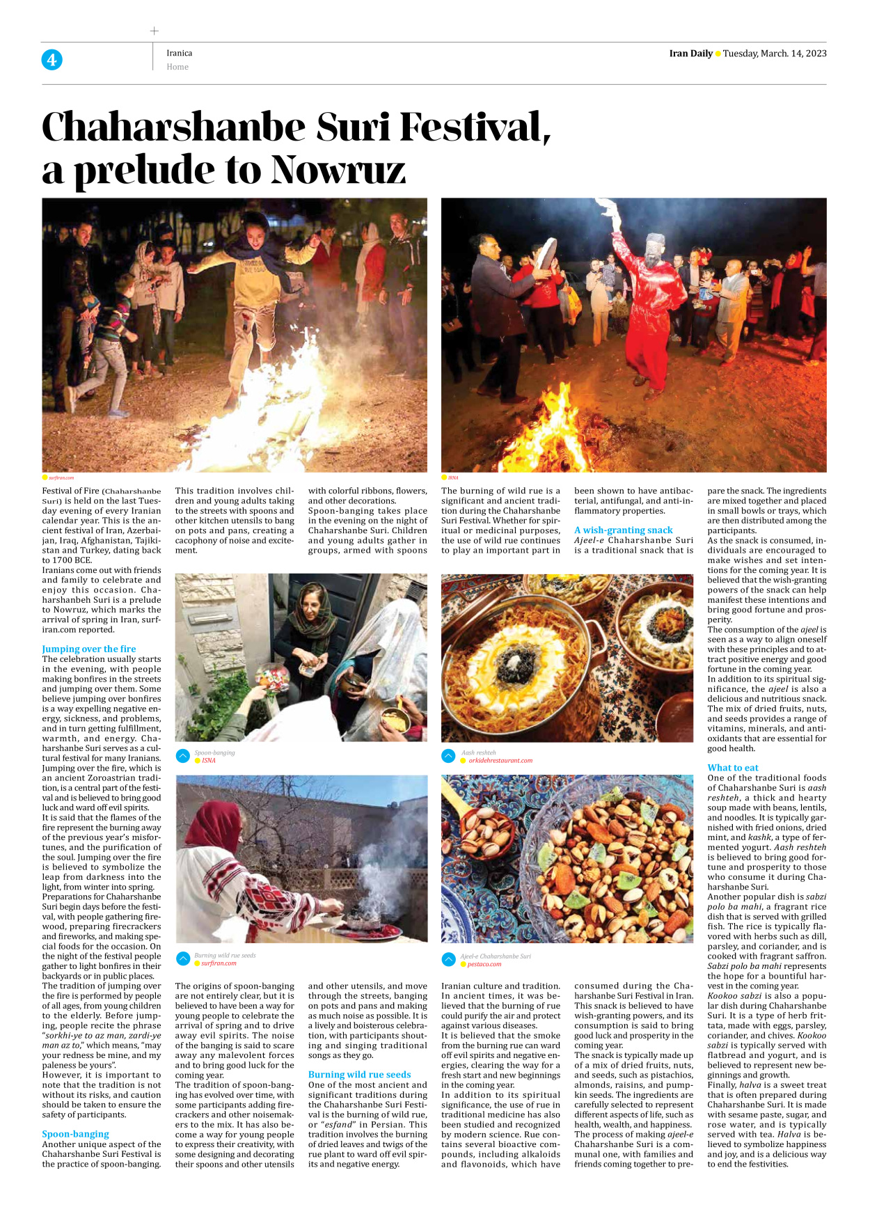 Iran Daily - Number Seven Thousand Two Hundred and Fifty Seven - 14 March 2023 - Page 4