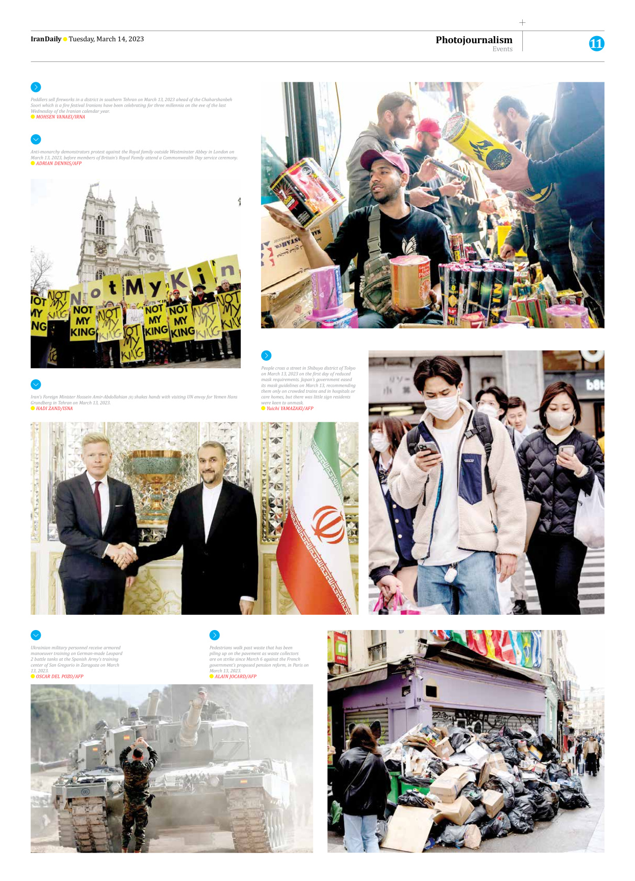 Iran Daily - Number Seven Thousand Two Hundred and Fifty Seven - 14 March 2023 - Page 11