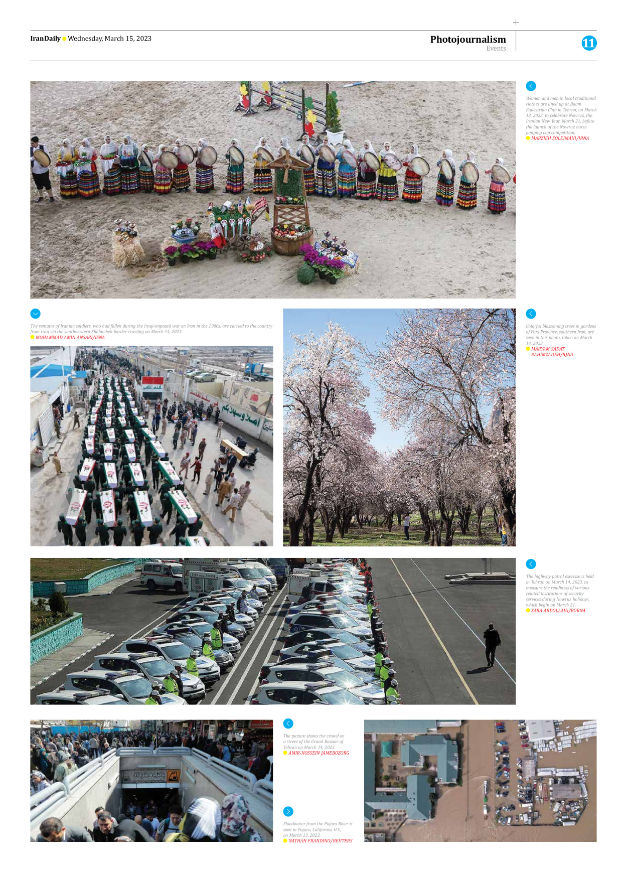 Iran Daily - Number Seven Thousand Two Hundred and Fifty Eight - 15 March 2023 - Page 11