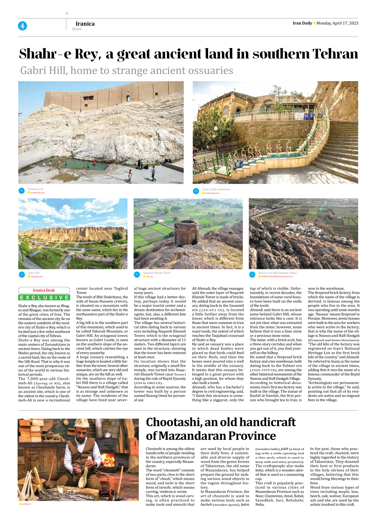 Iran Daily - Number Seven Thousand Two Hundred and Seventy - 17 April 2023 - Page 4