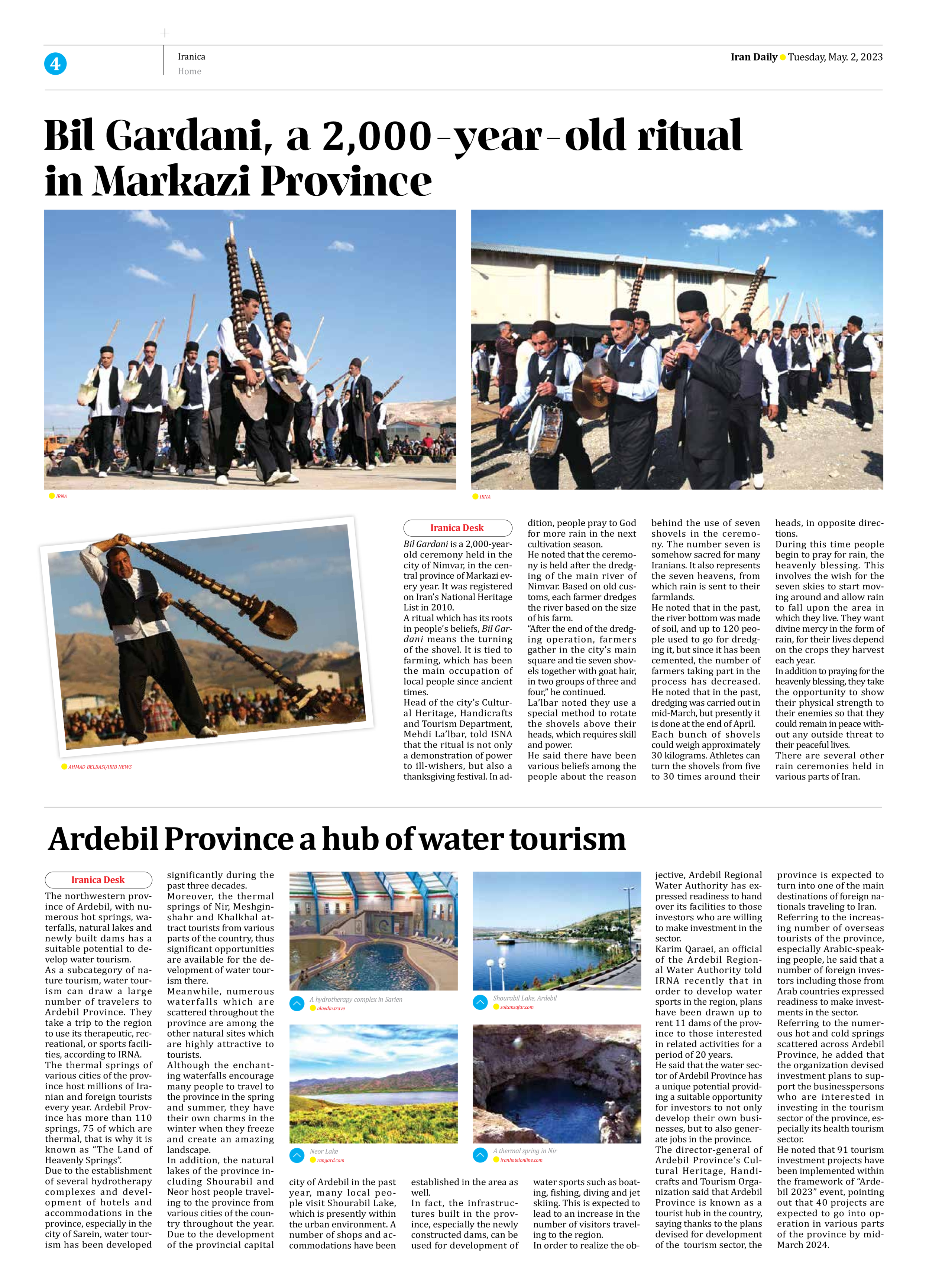 Iran Daily - Number Seven Thousand Two Hundred and Eighty One - 02 May 2023 - Page 4