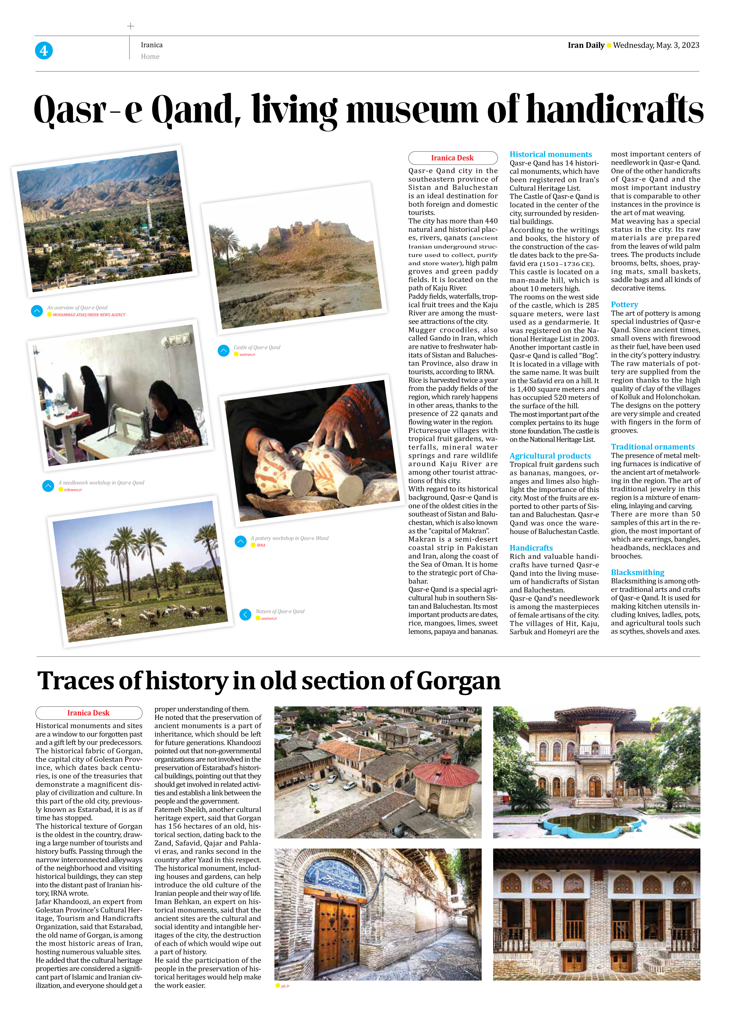 Iran Daily - Number Seven Thousand Two Hundred and Eighty Two - 03 May 2023 - Page 4