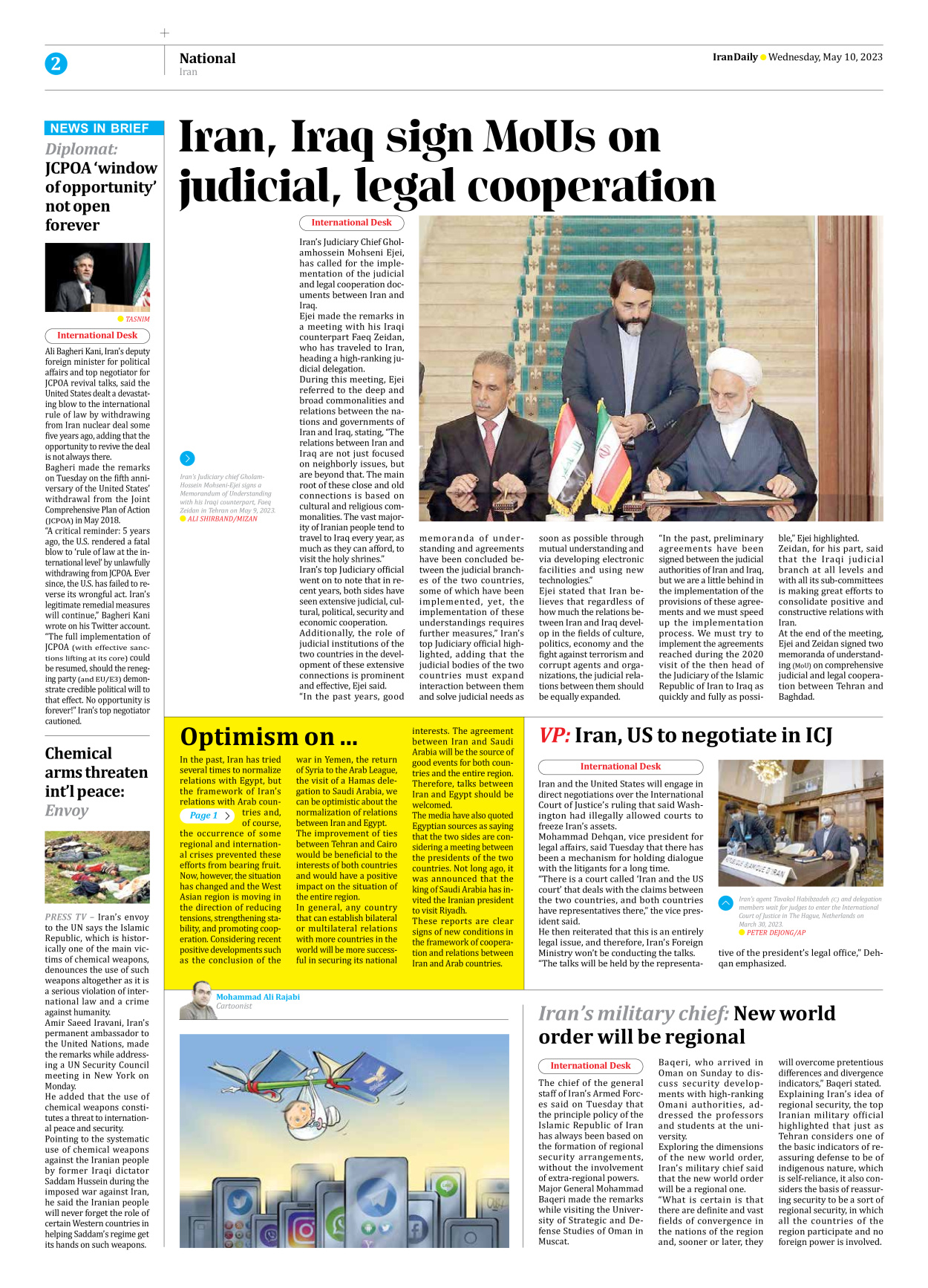 Iran Daily - Number Seven Thousand Two Hundred and Eighty Eight - 10 May 2023 - Page 2