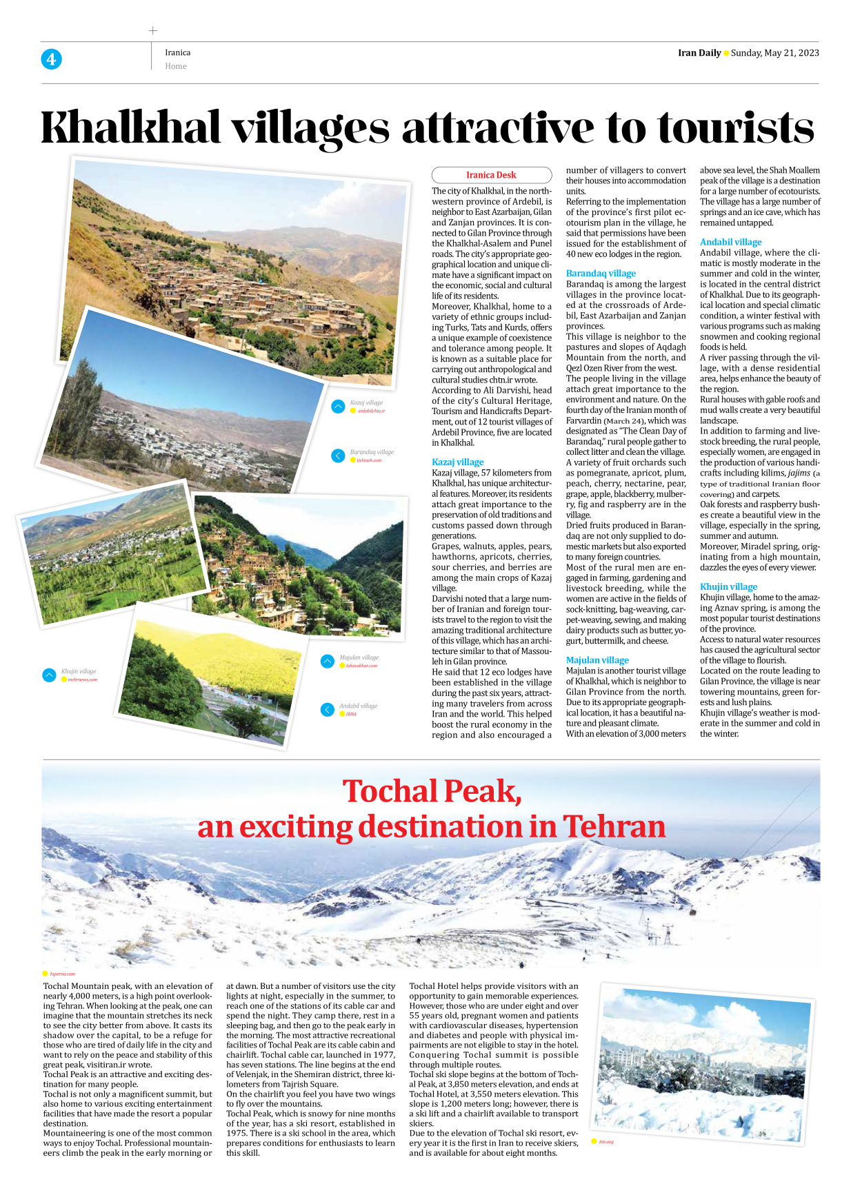 Iran Daily - Number Seven Thousand Two Hundred and Ninety Six - 21 May 2023 - Page 4