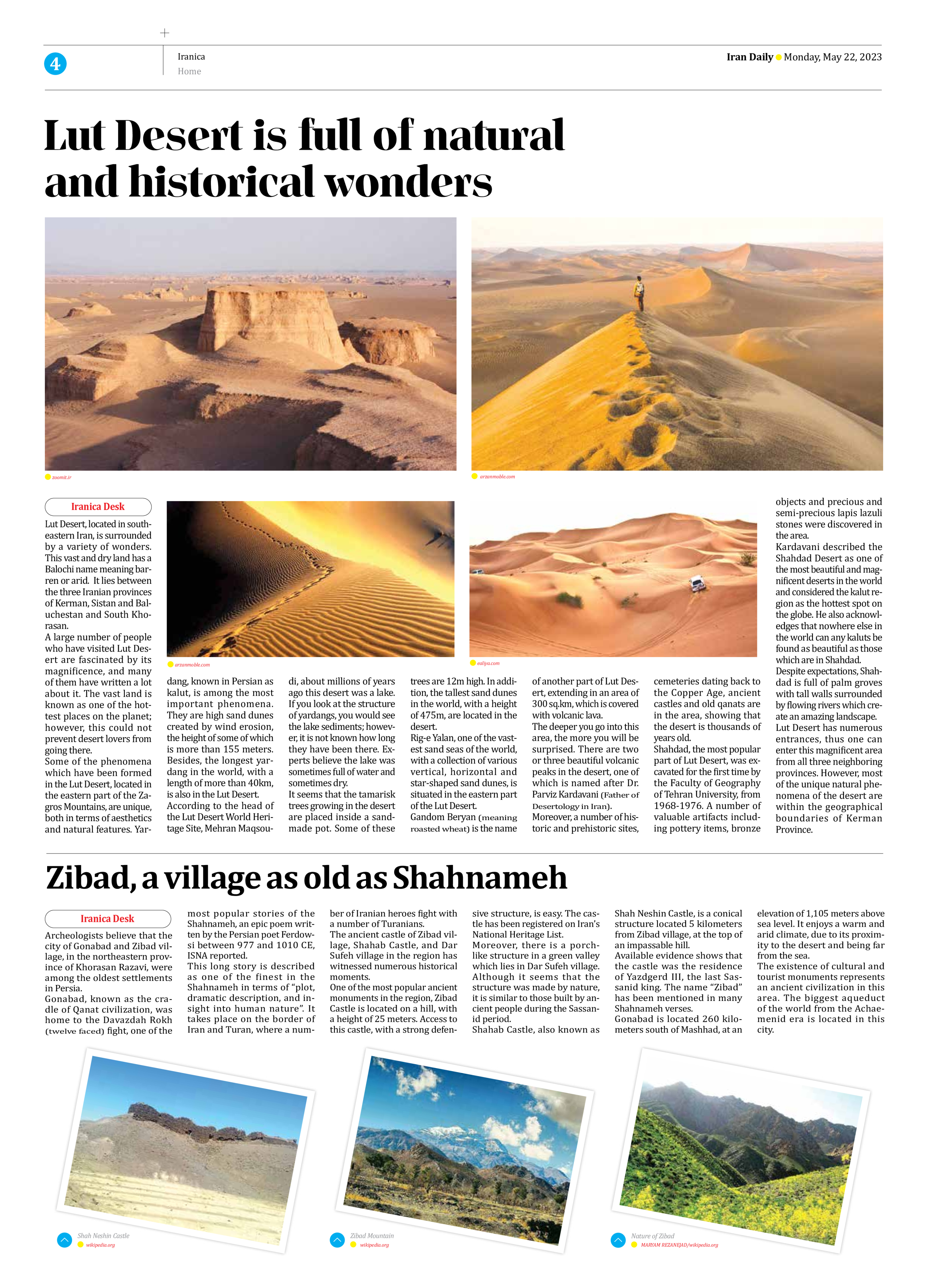 Iran Daily - Number Seven Thousand Two Hundred and Ninety Seven - 22 May 2023 - Page 4