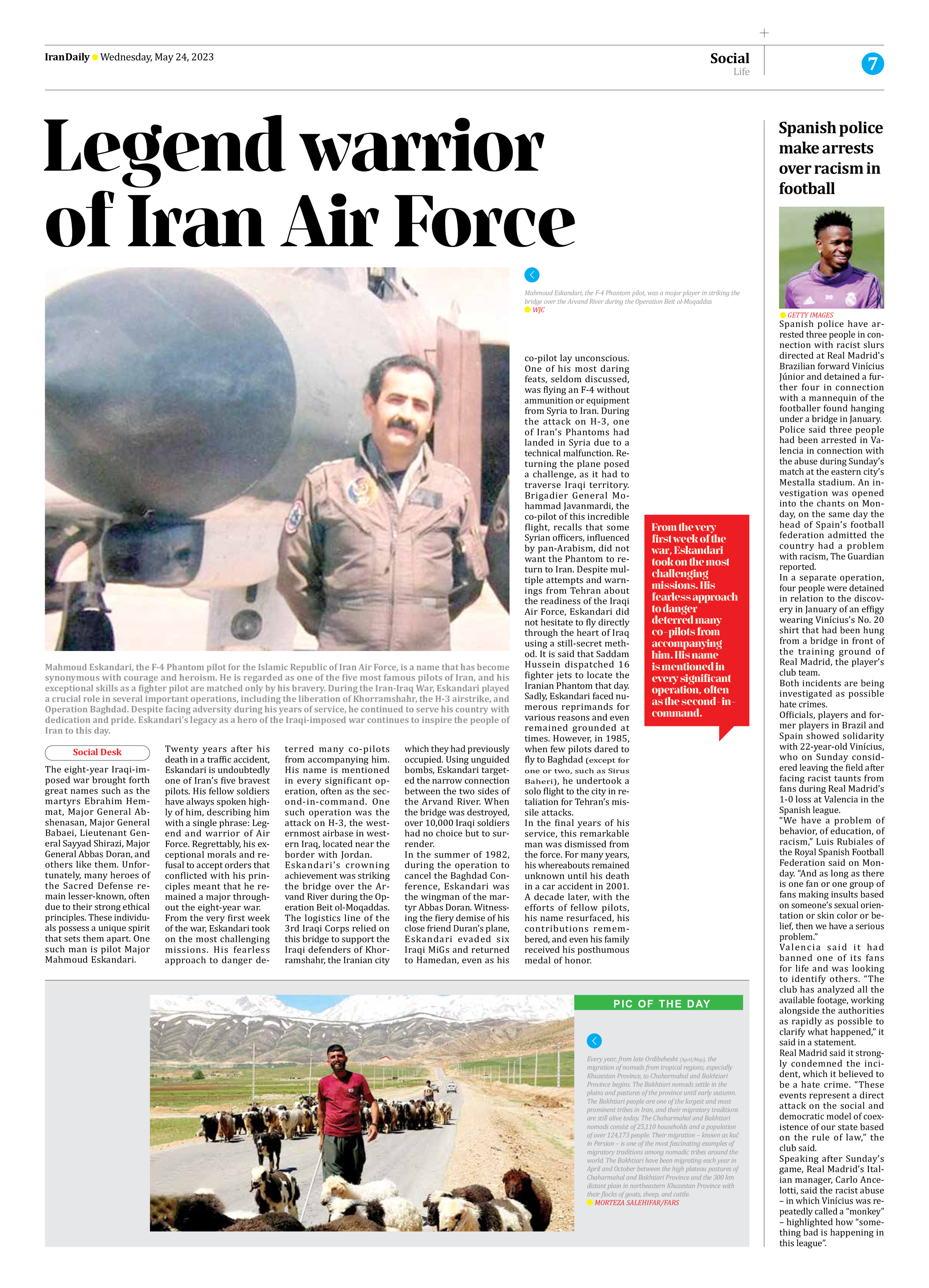 Iran Daily - Number Seven Thousand Two Hundred and Ninety Nine - 24 May 2023 - Page 7