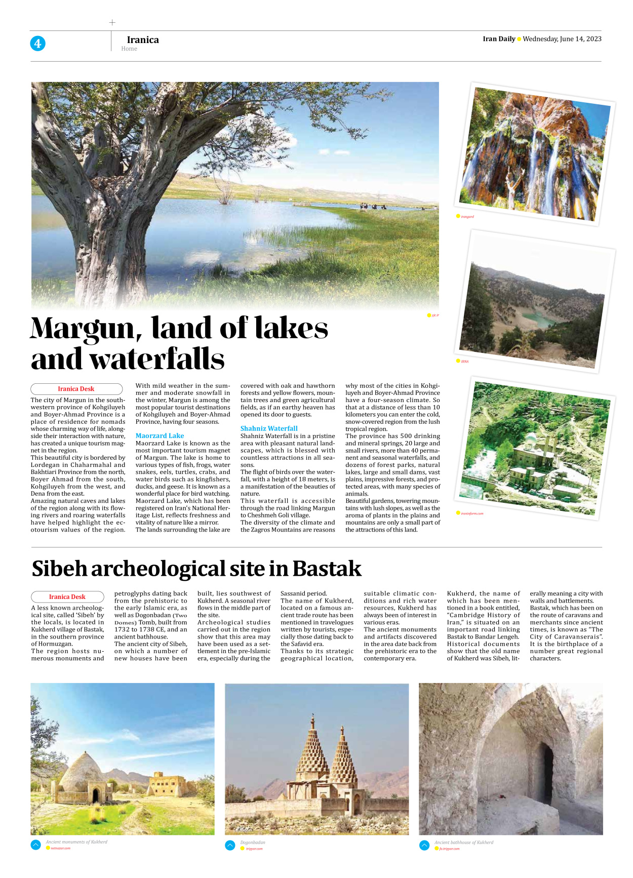 Iran Daily - Number Seven Thousand Three Hundred and Fourteen - 14 June 2023 - Page 4