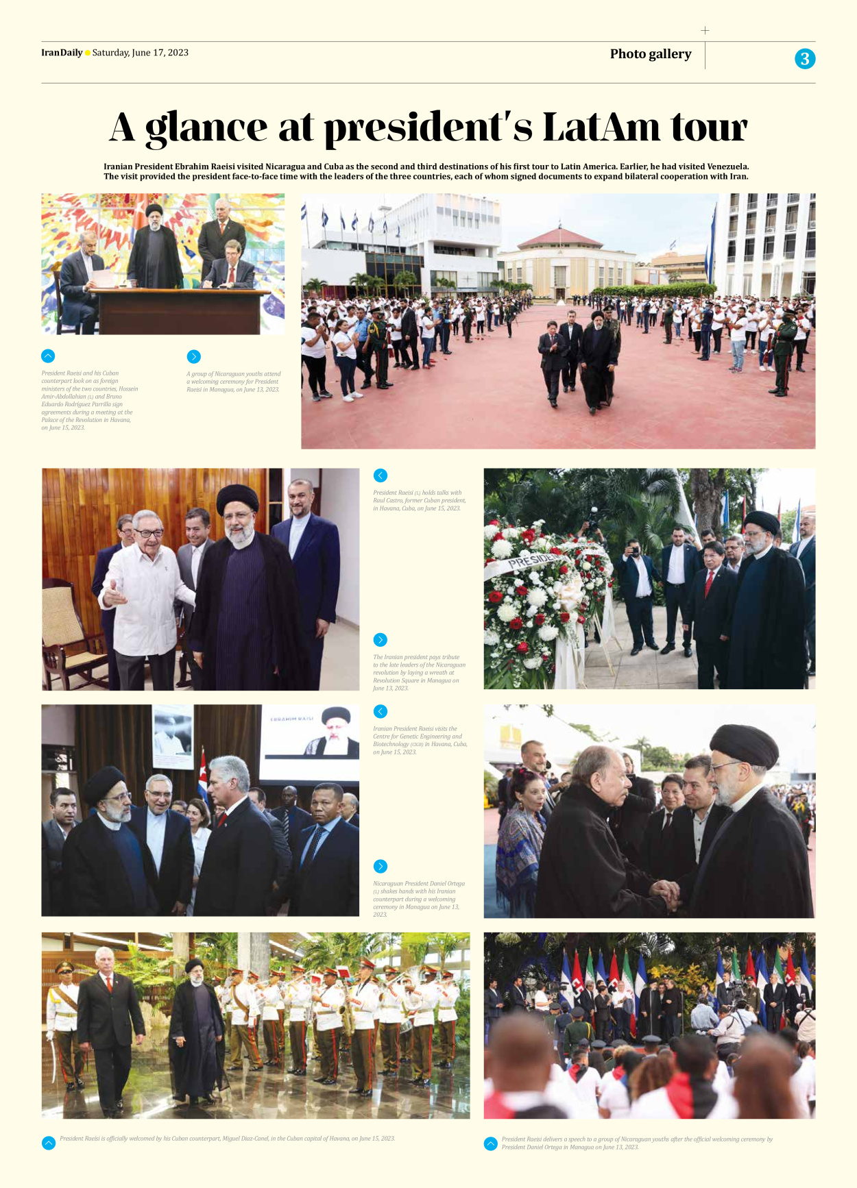 Iran Daily - Number Seven Thousand Three Hundred and Sixteen - 17 June 2023 - Page 3