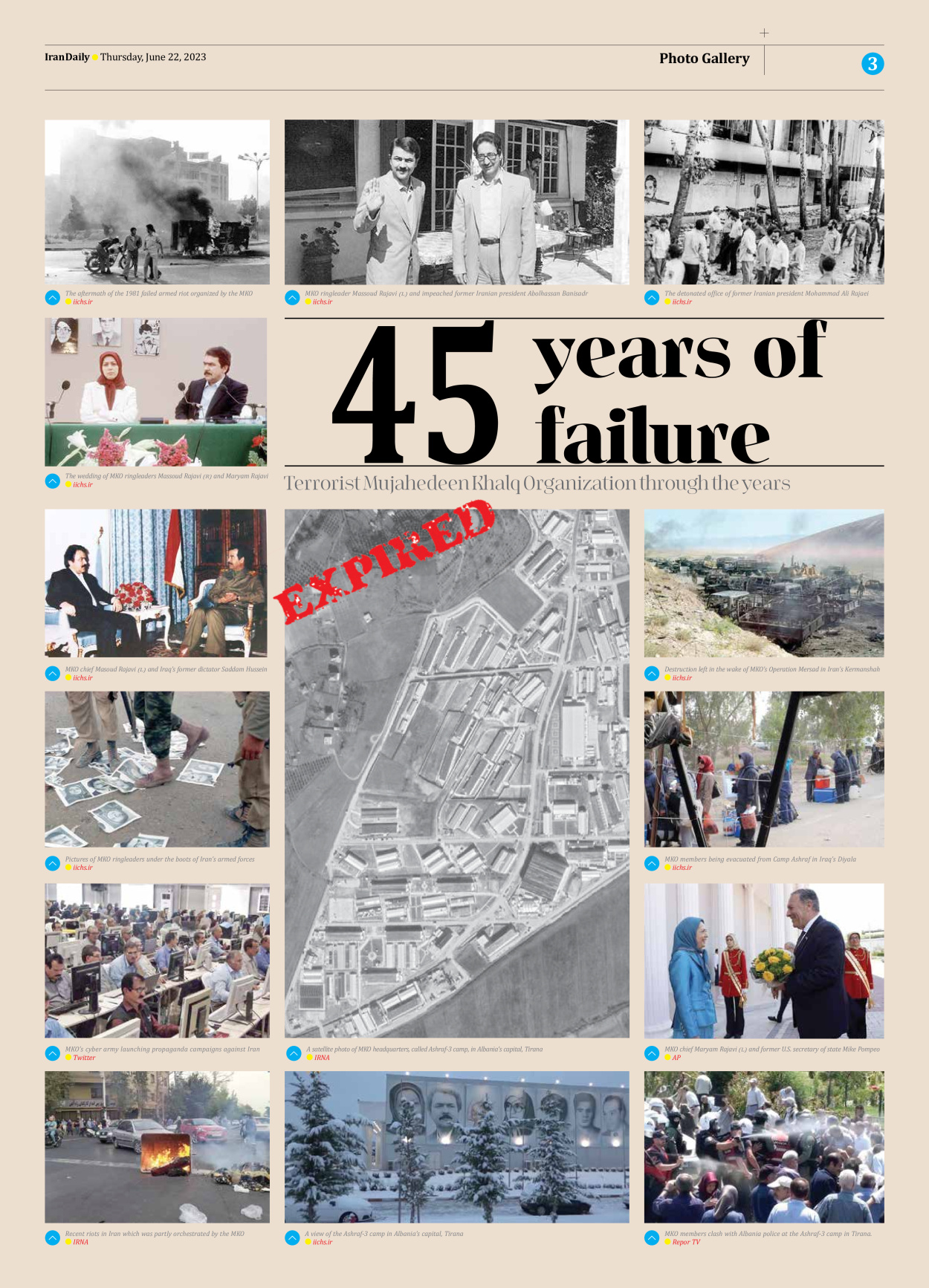 Iran Daily - Number Seven Thousand Three Hundred and Twenty One - 22 June 2023 - Page 3