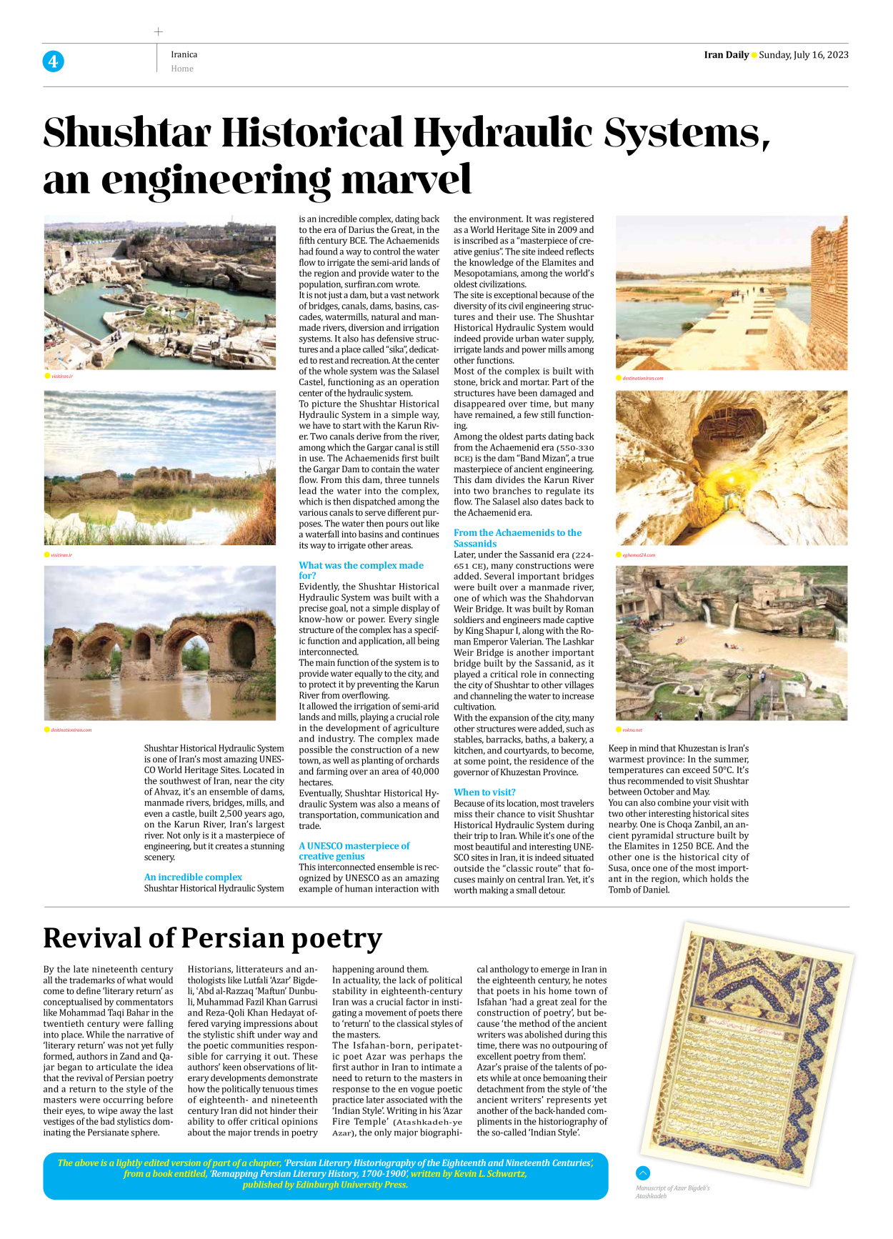 Iran Daily - Number Seven Thousand Three Hundred and Forty - 16 July 2023 - Page 4