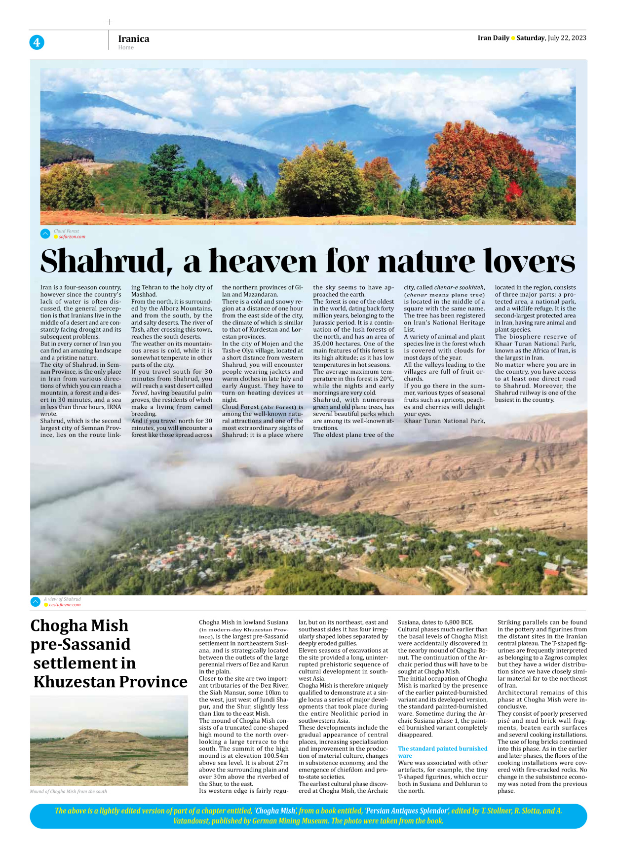 Iran Daily - Number Seven Thousand Three Hundred and Forty Five - 22 July 2023 - Page 4