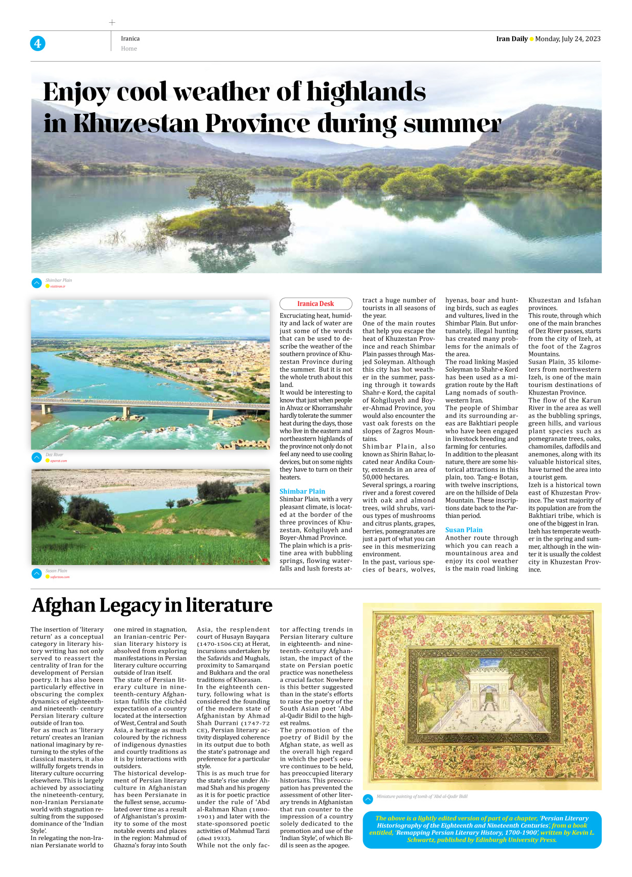 Iran Daily - Number Seven Thousand Three Hundred and Forty Seven - 24 July 2023 - Page 4