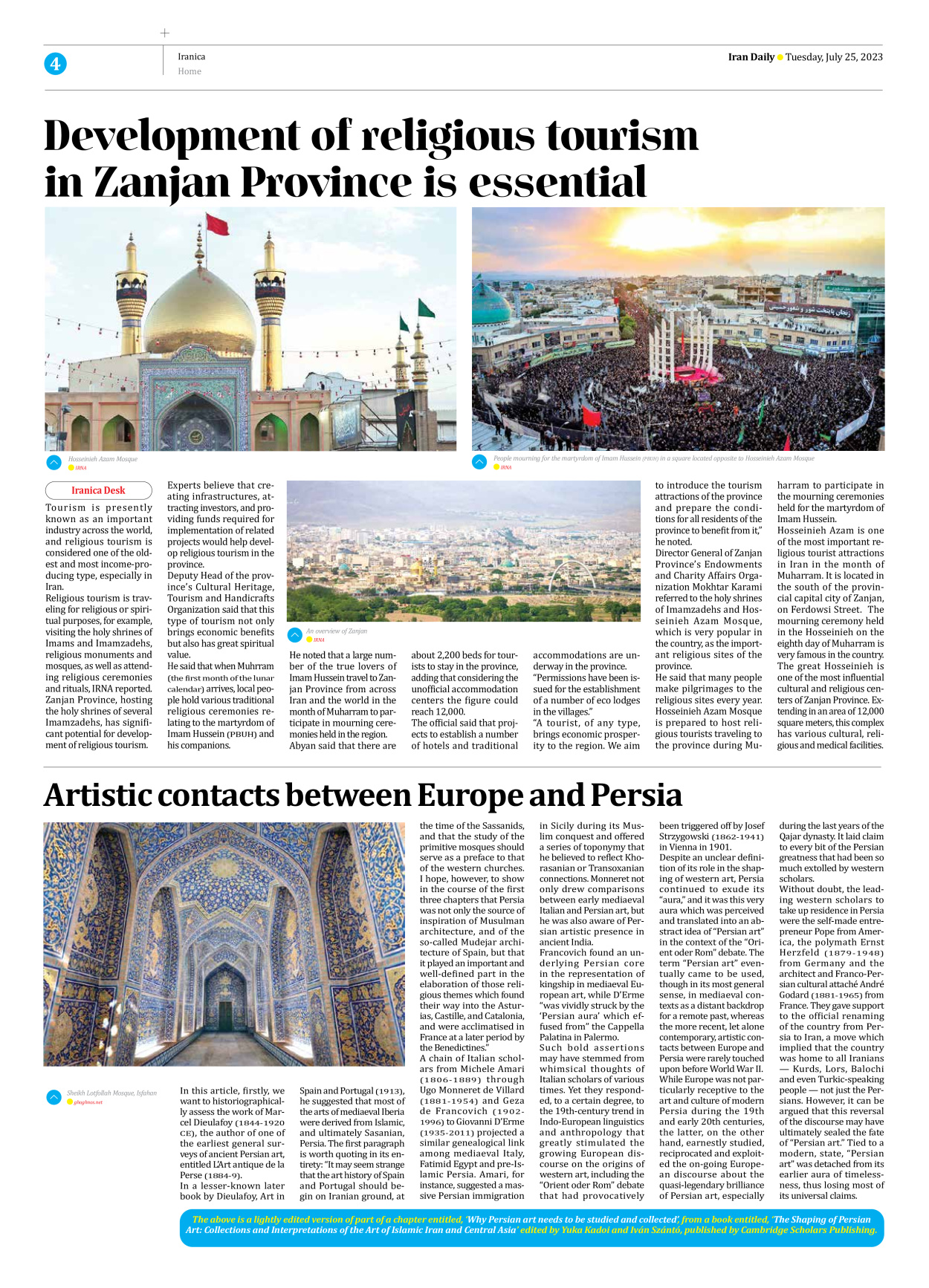 Iran Daily - Number Seven Thousand Three Hundred and Forty Eight - 25 July 2023 - Page 4