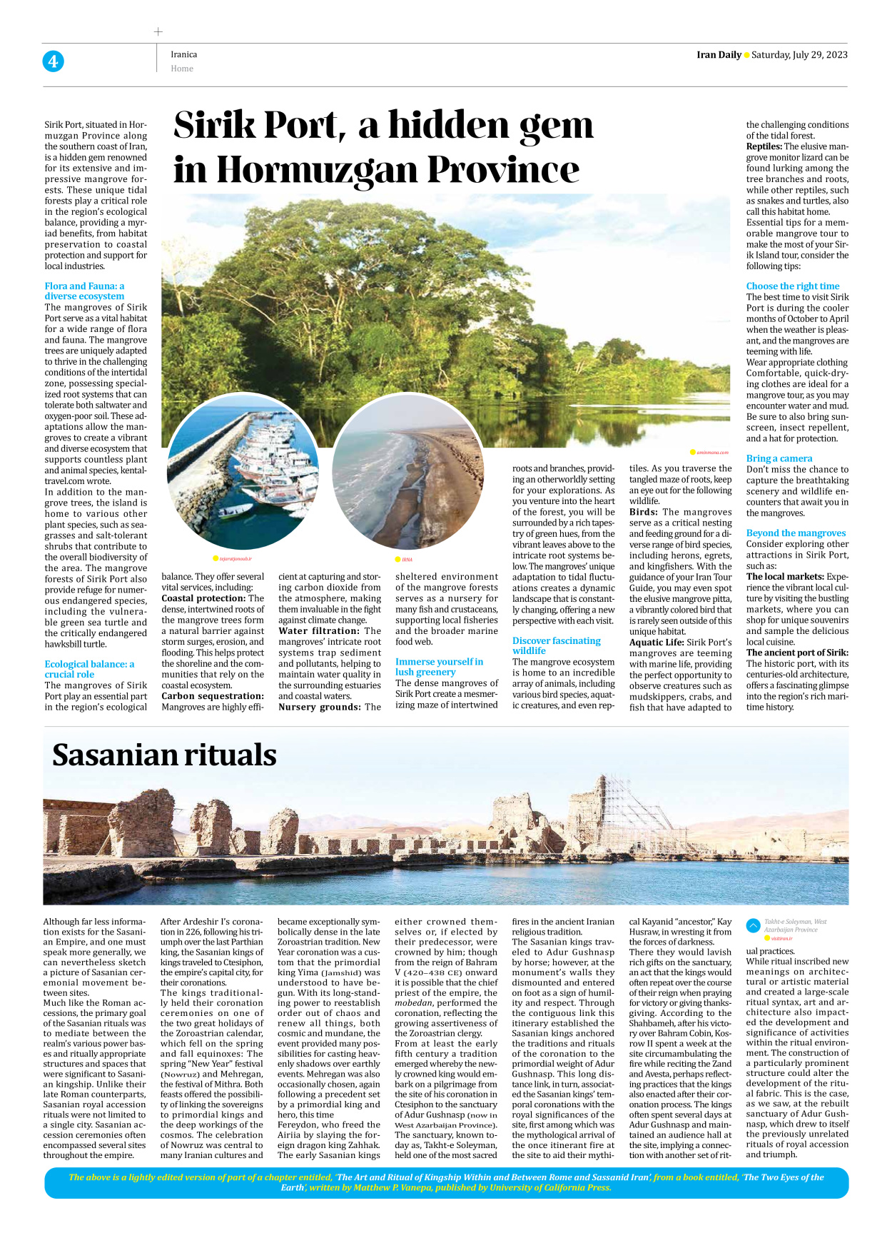 Iran Daily - Number Seven Thousand Three Hundred and Fifty - 29 July 2023 - Page 4
