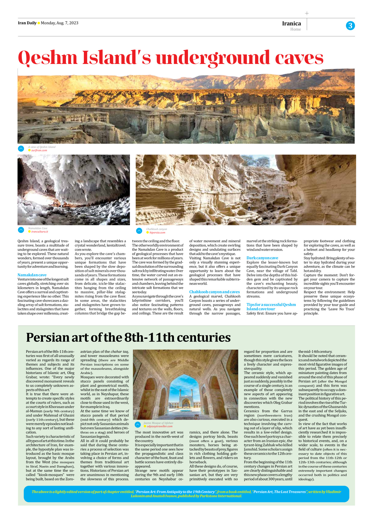 Iran Daily - Number Seven Thousand Three Hundred and Fifty Six - 07 August 2023 - Page 3