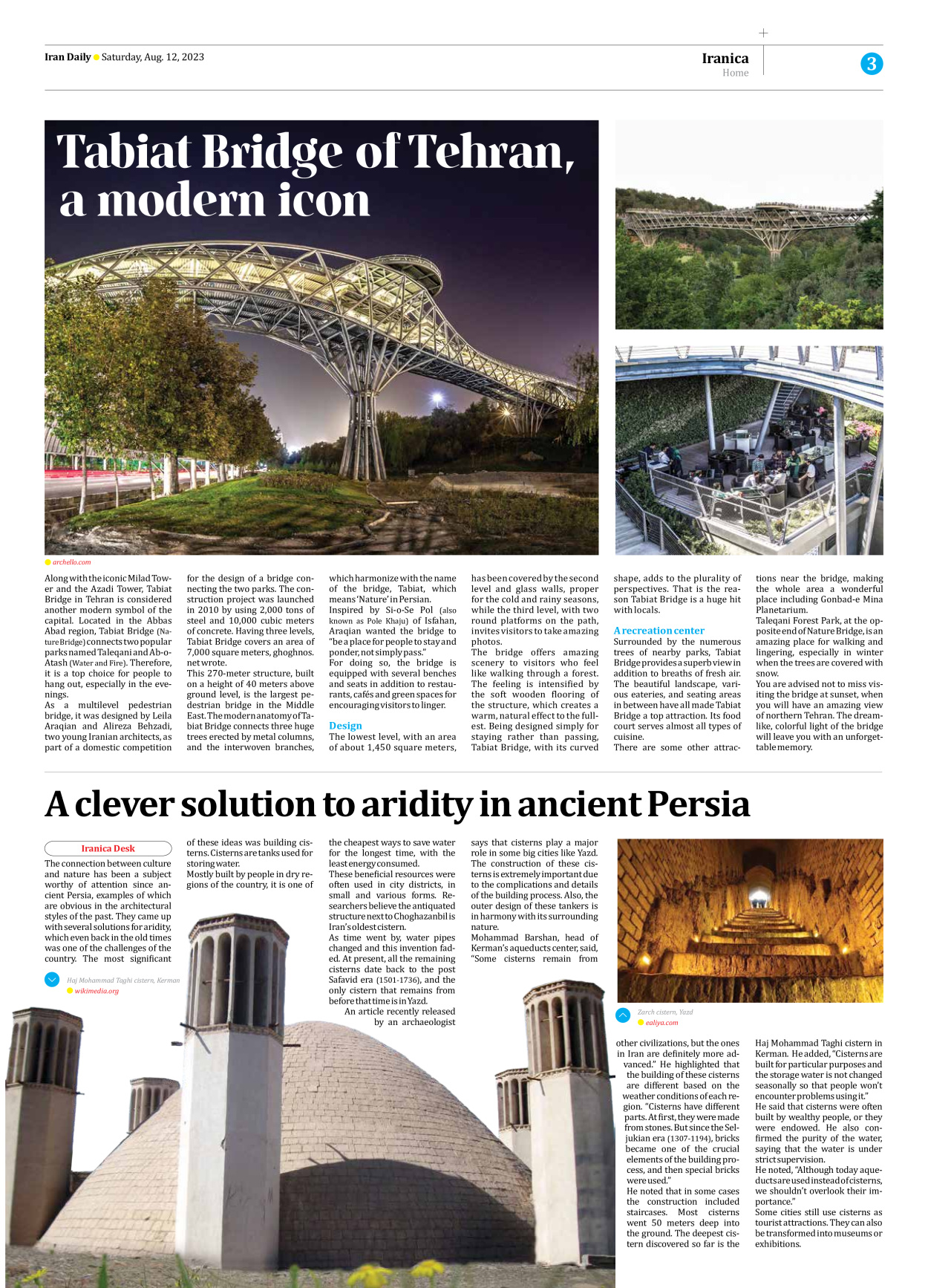 Iran Daily - Number Seven Thousand Three Hundred and Sixty - 12 August 2023 - Page 3