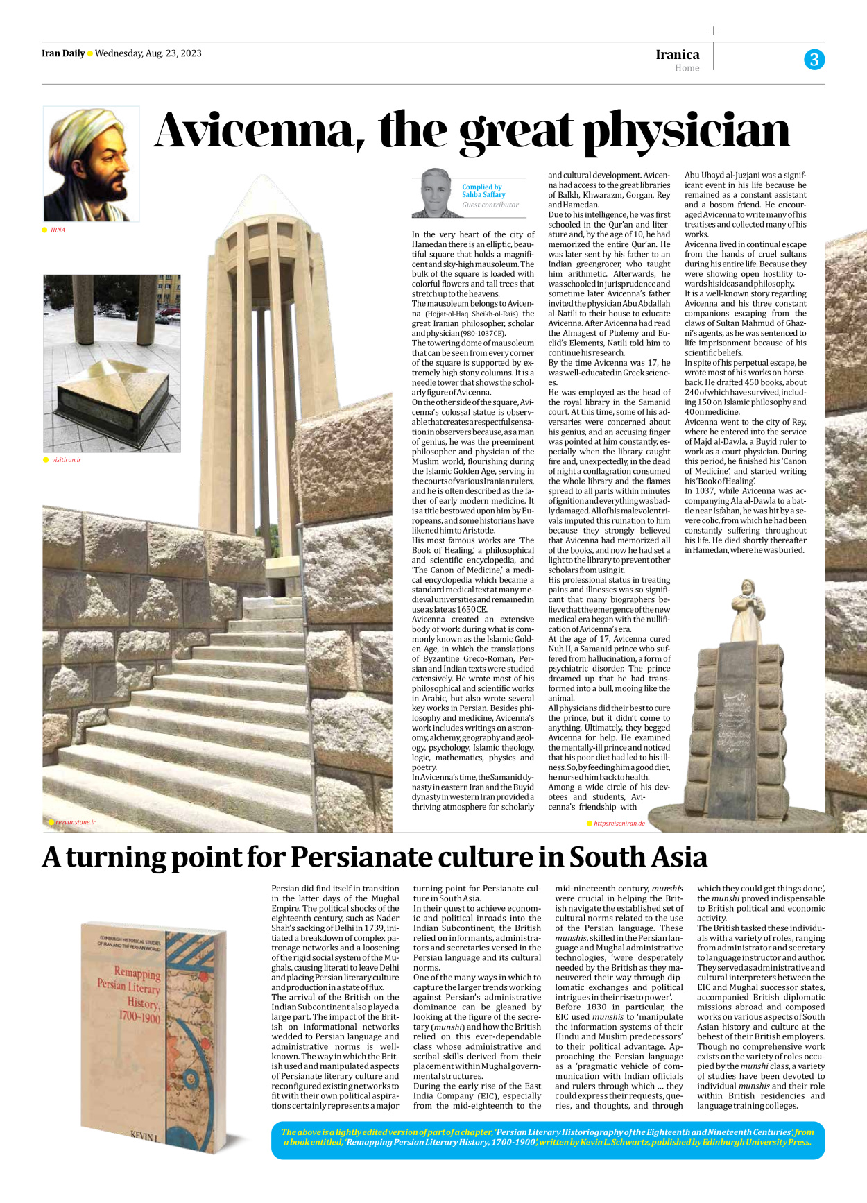 Iran Daily - Number Seven Thousand Three Hundred and Seventy - 23 August 2023 - Page 3
