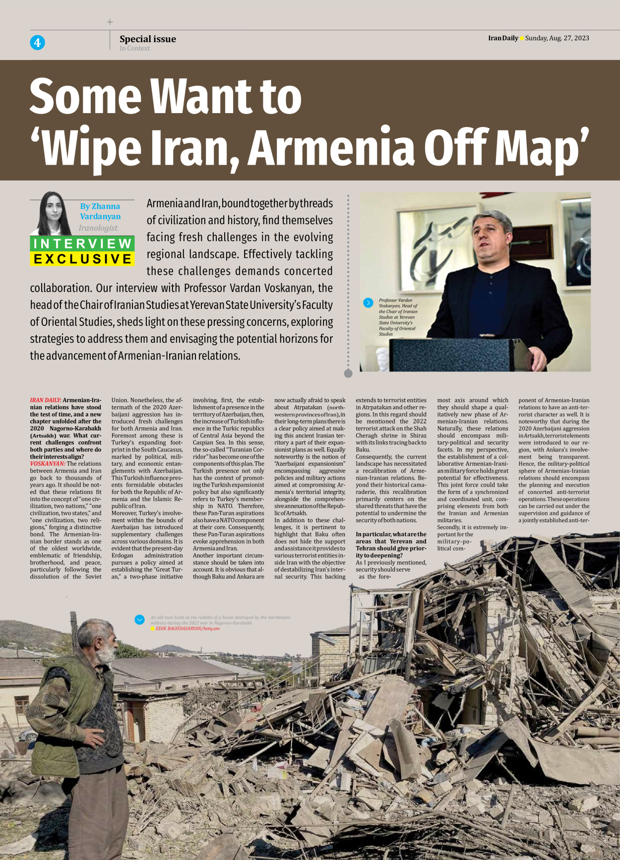 Iran Daily - Number Seven Thousand Three Hundred and Seventy Three - 27 August 2023 - Page 4