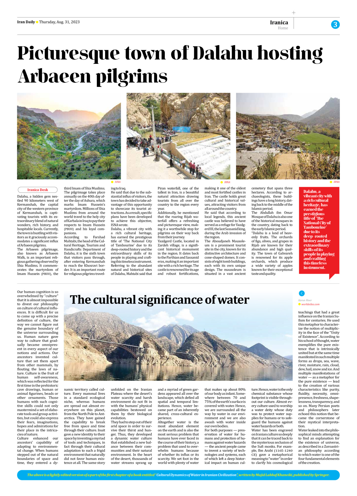 Iran Daily - Number Seven Thousand Three Hundred and Seventy Seven - 31 August 2023 - Page 3