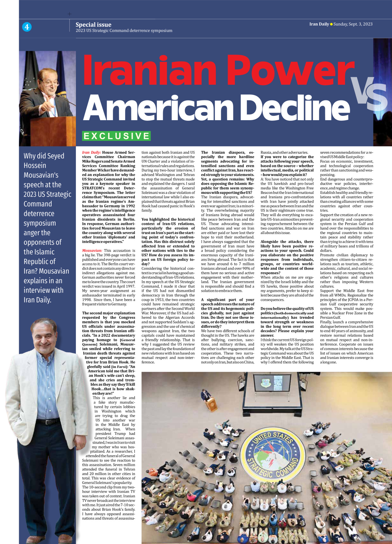 Iran Daily - Number Seven Thousand Three Hundred and Seventy Nine - 03 September 2023 - Page 4