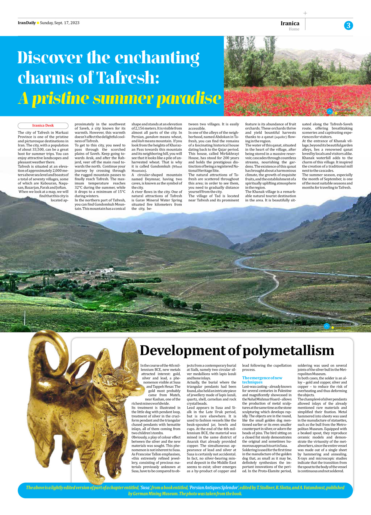 Iran Daily - Number Seven Thousand Three Hundred and Eighty Seven - 17 September 2023 - Page 3