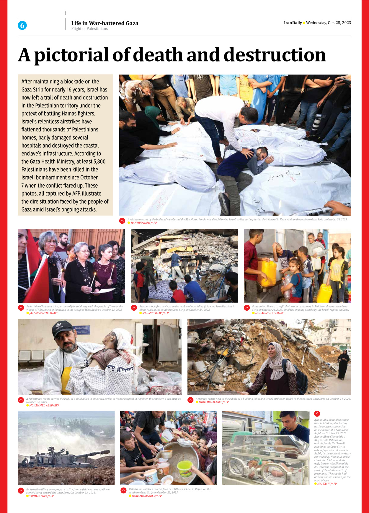 Iran Daily - Number Seven Thousand Four Hundred and Seventeen - 25 October 2023 - Page 6