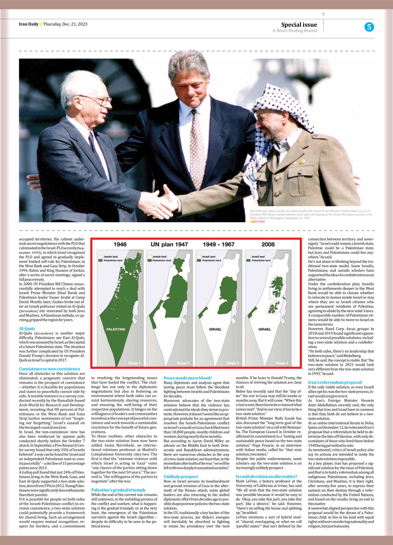 Iran Daily - Number Seven Thousand Four Hundred and Sixty Four - 21 December 2023 - Page 5