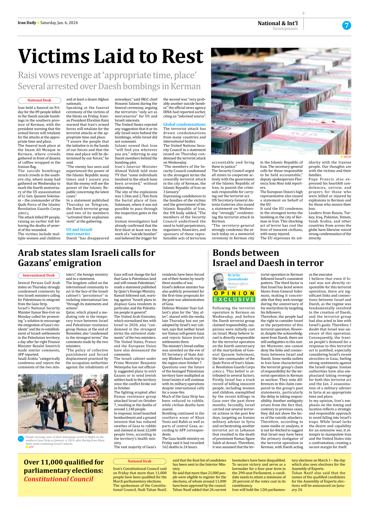 Iran Daily - Number Seven Thousand Four Hundred and Seventy Seven - 06 January 2024 - Page 7