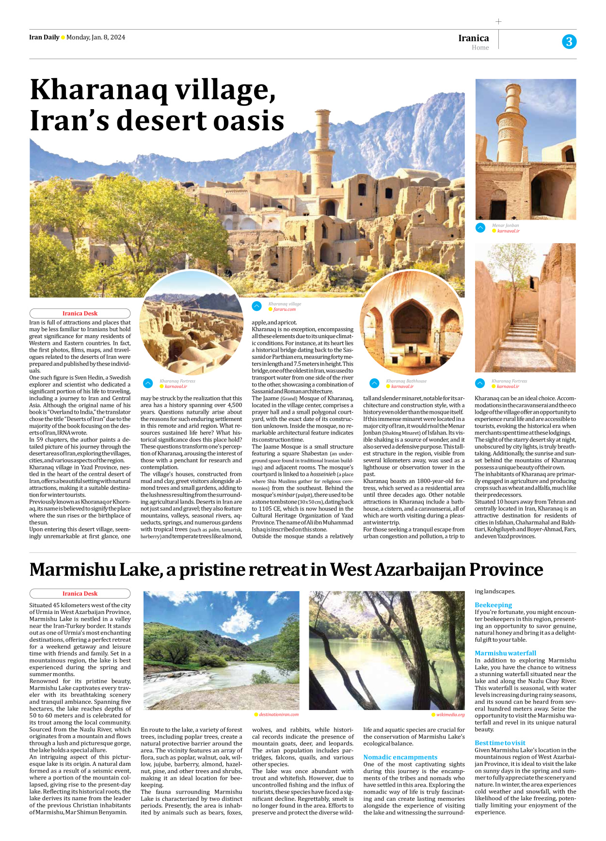 Iran Daily - Number Seven Thousand Four Hundred and Seventy Nine - 08 January 2024 - Page 3