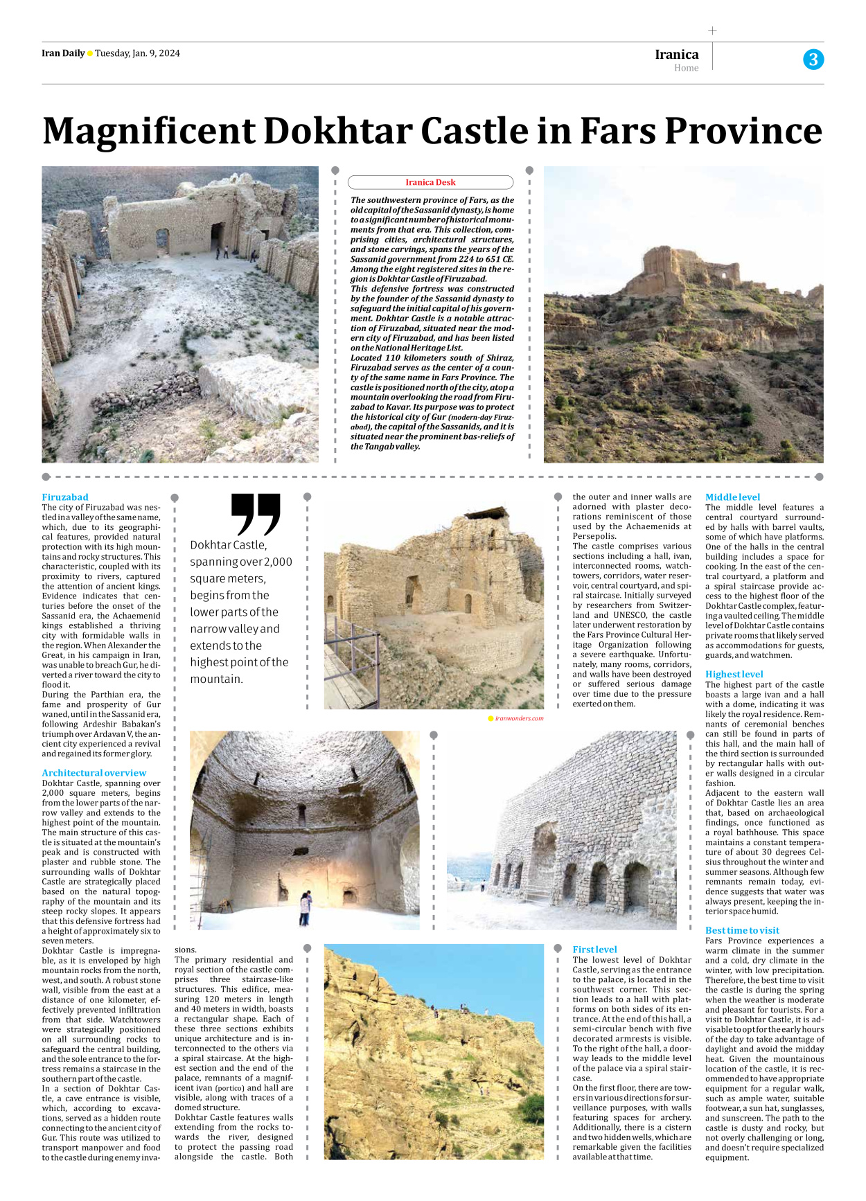 Iran Daily - Number Seven Thousand Four Hundred and Eighty - 09 January 2024 - Page 3