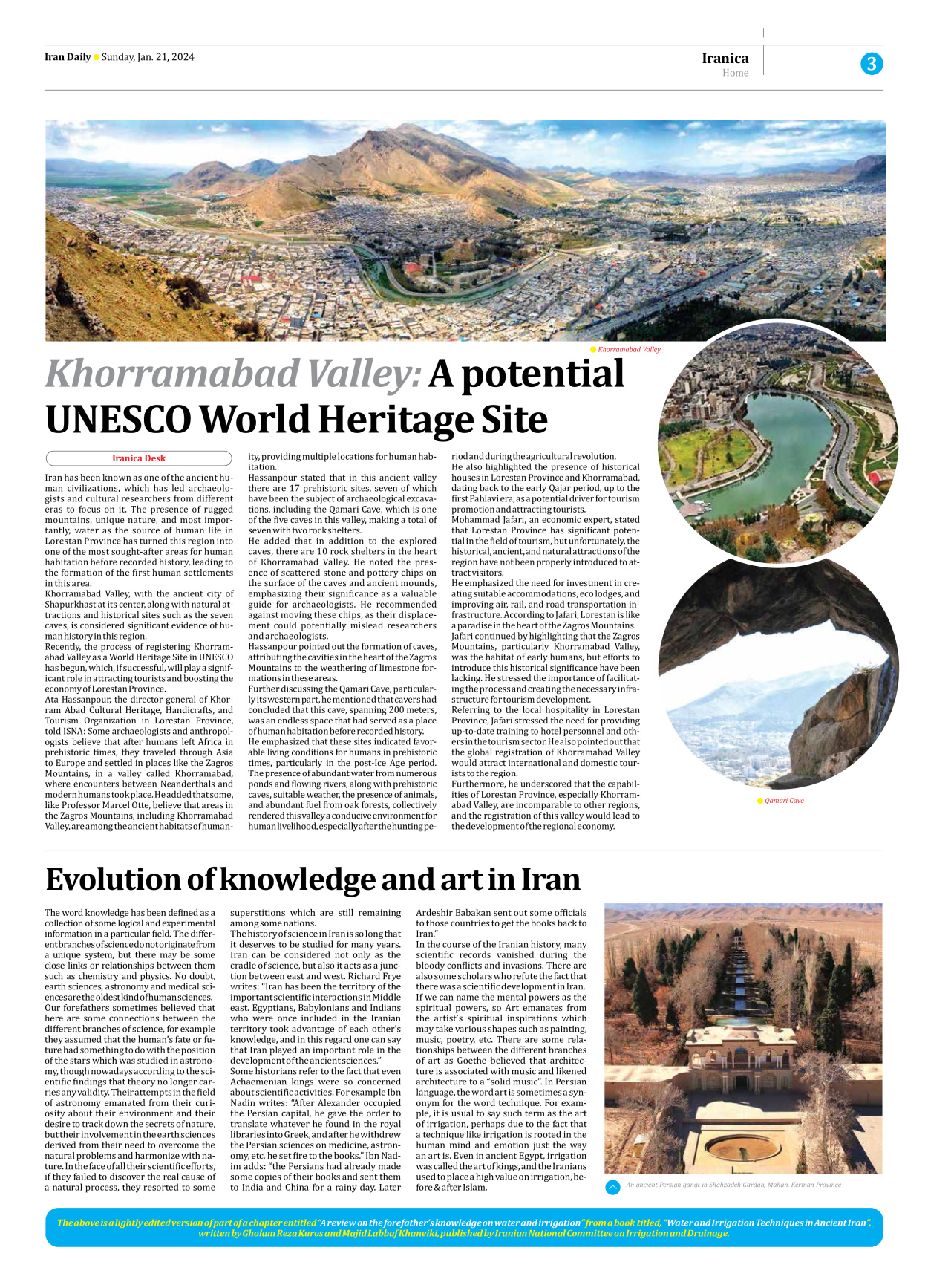 Iran Daily - Number Seven Thousand Four Hundred and Ninety - 21 January 2024 - Page 3
