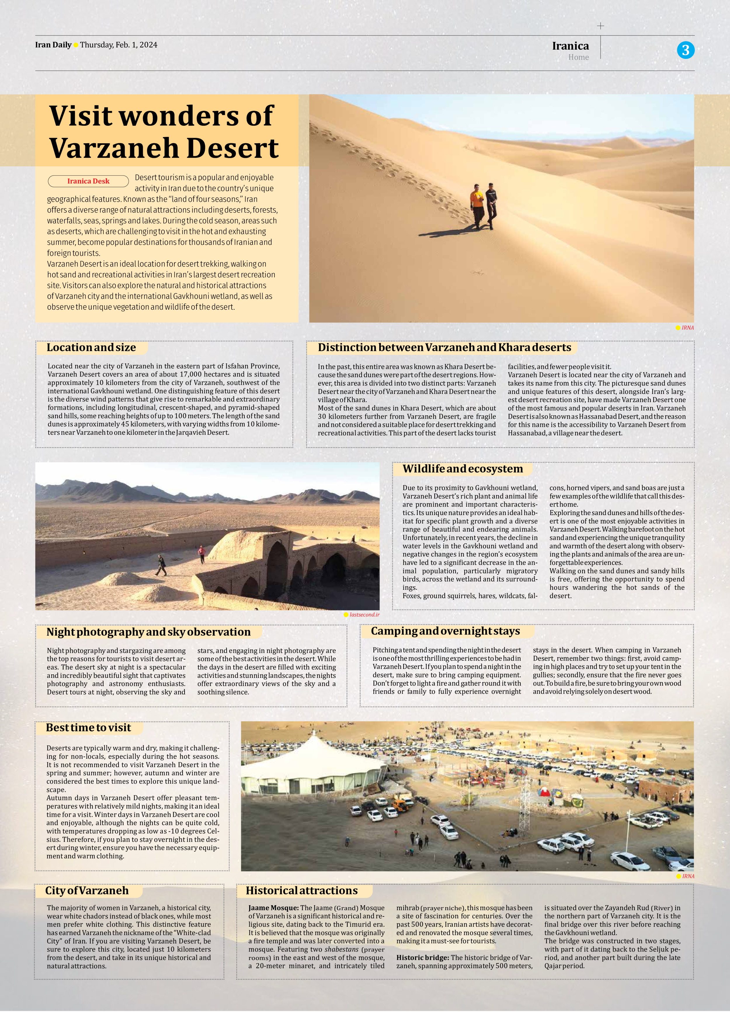 Iran Daily - Number Seven Thousand Four Hundred and Ninety Nine - 01 February 2024 - Page 3