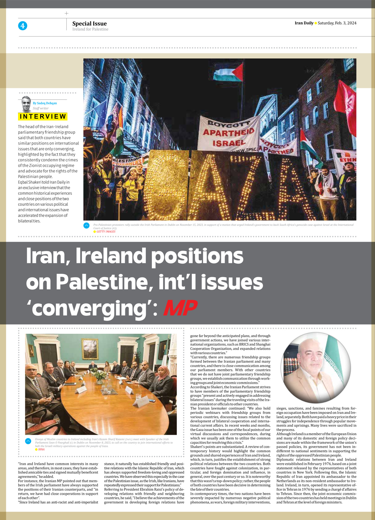 Iran Daily - Number Seven Thousand Five Hundred - 03 February 2024 - Page 4