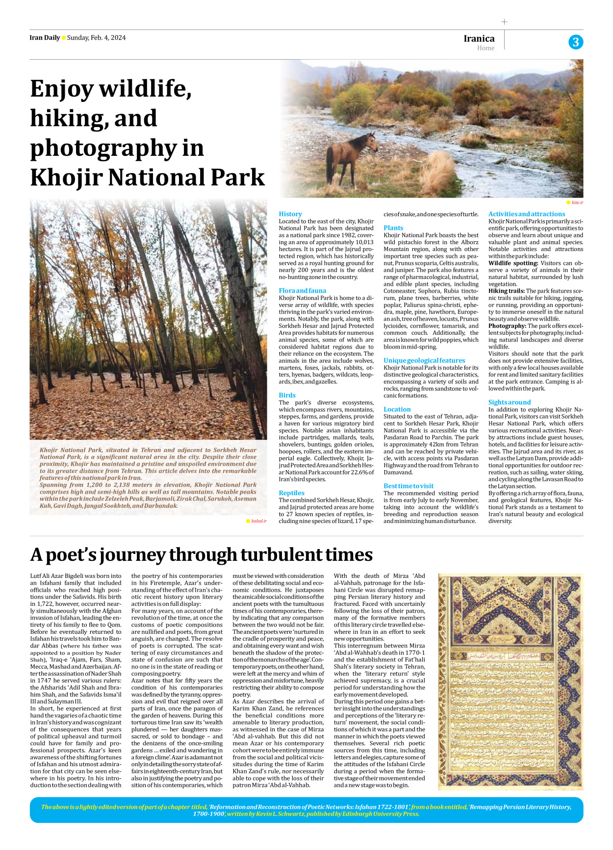 Iran Daily - Number Seven Thousand Five Hundred and One - 04 February 2024 - Page 3