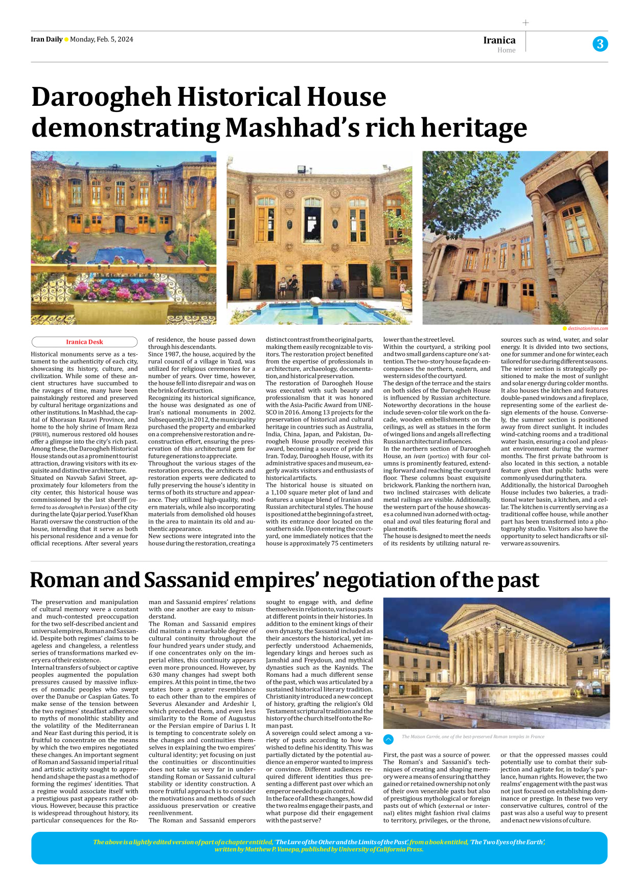 Iran Daily - Number Seven Thousand Five Hundred and Two - 05 February 2024 - Page 3