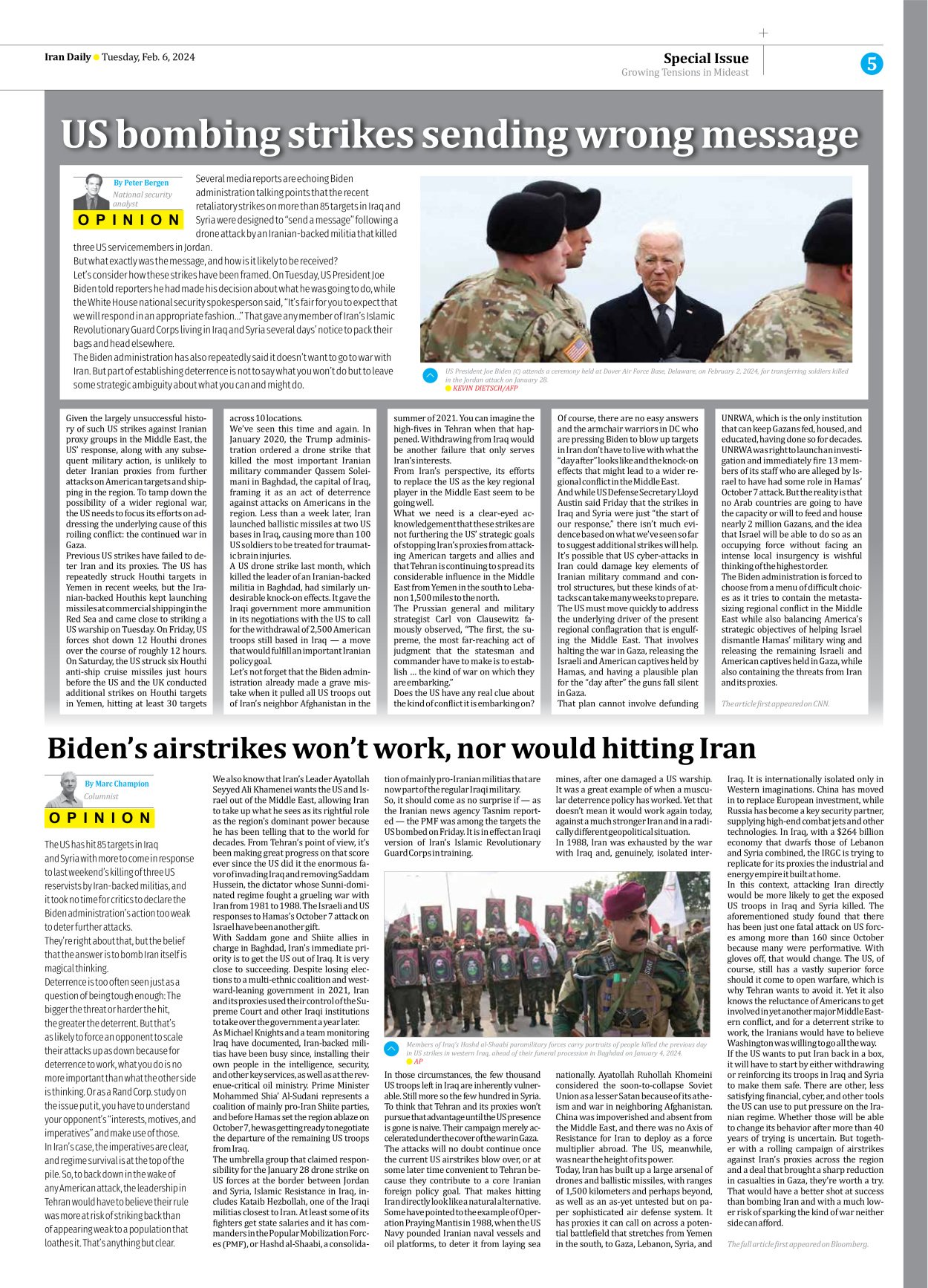 Iran Daily - Number Seven Thousand Five Hundred and Three - 06 February 2024 - Page 5