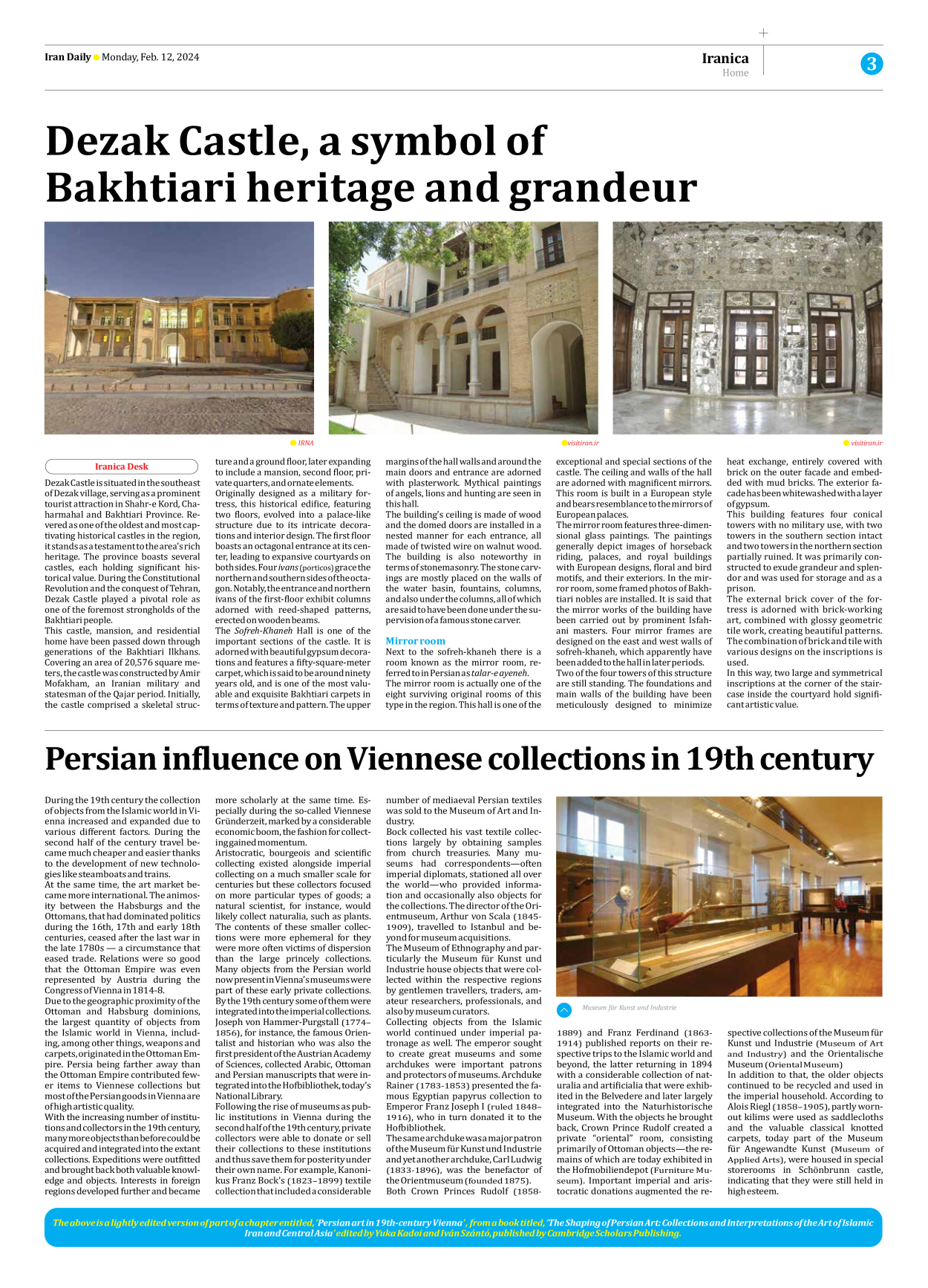 Iran Daily - Number Seven Thousand Five Hundred and Five - 12 February 2024 - Page 3