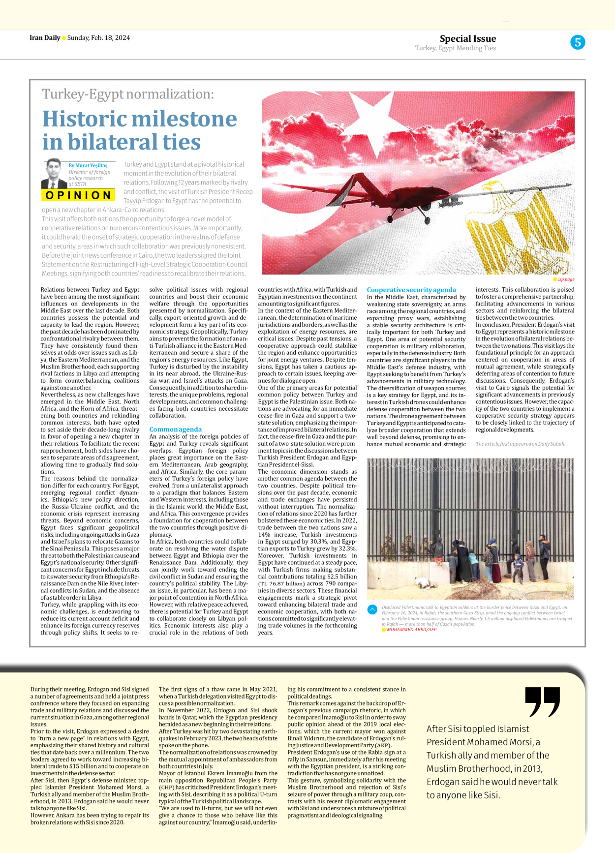 Iran Daily - Number Seven Thousand Five Hundred and Ten - 18 February 2024 - Page 5