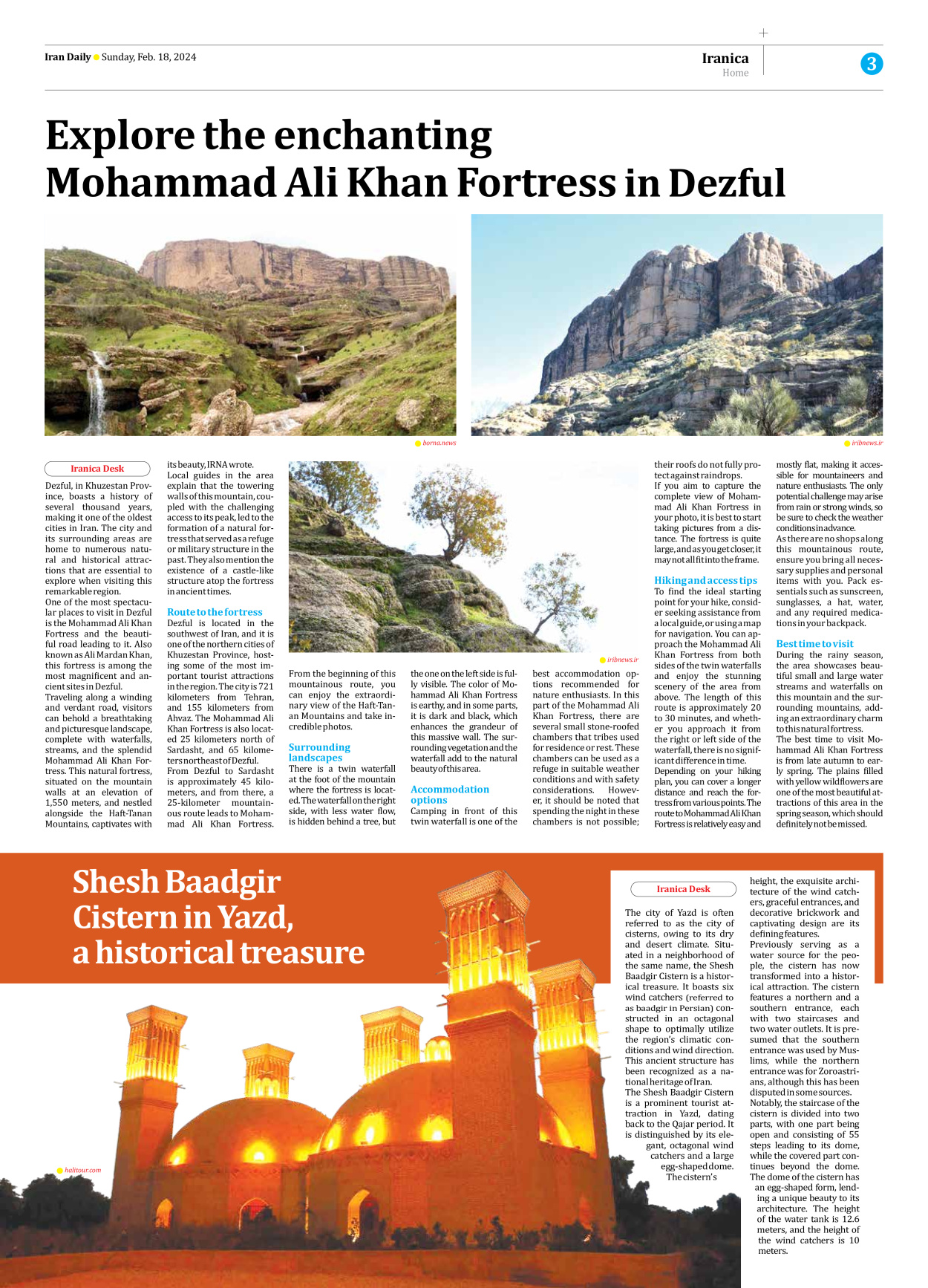 Iran Daily - Number Seven Thousand Five Hundred and Ten - 18 February 2024 - Page 3