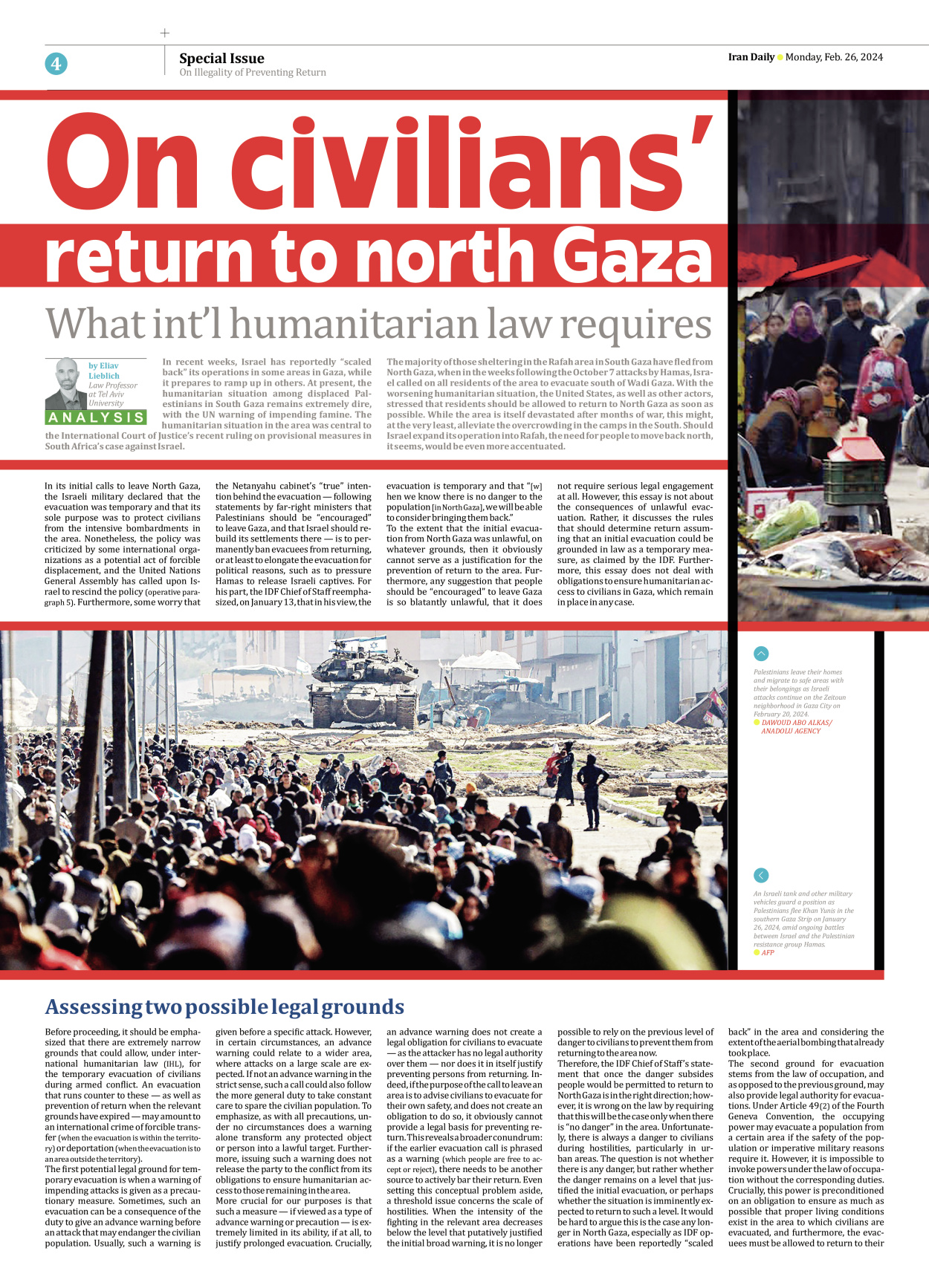 Iran Daily - Number Seven Thousand Five Hundred and Fifteen - 26 February 2024 - Page 4
