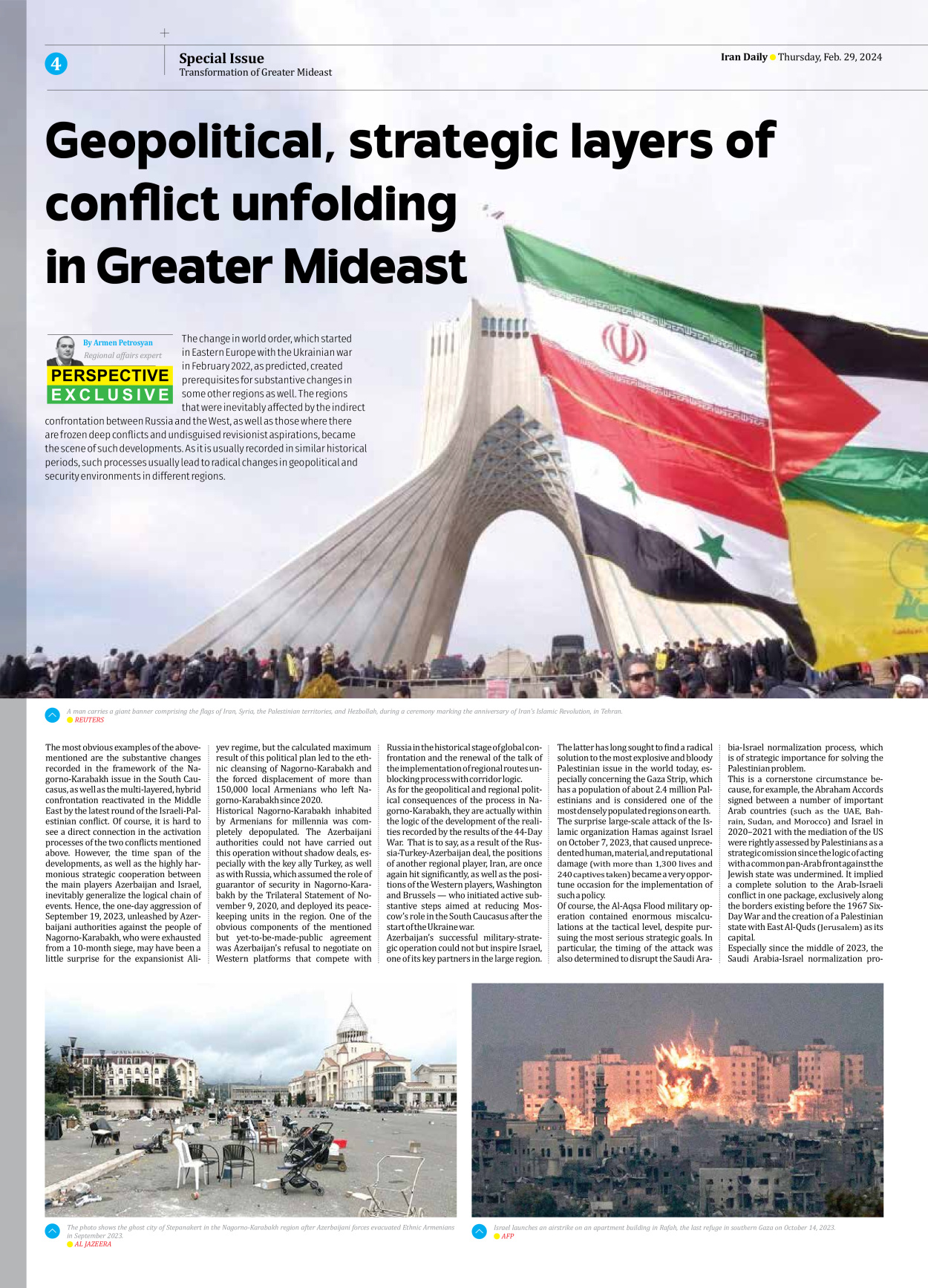 Iran Daily - Number Seven Thousand Five Hundred and Eighteen - 29 February 2024 - Page 4