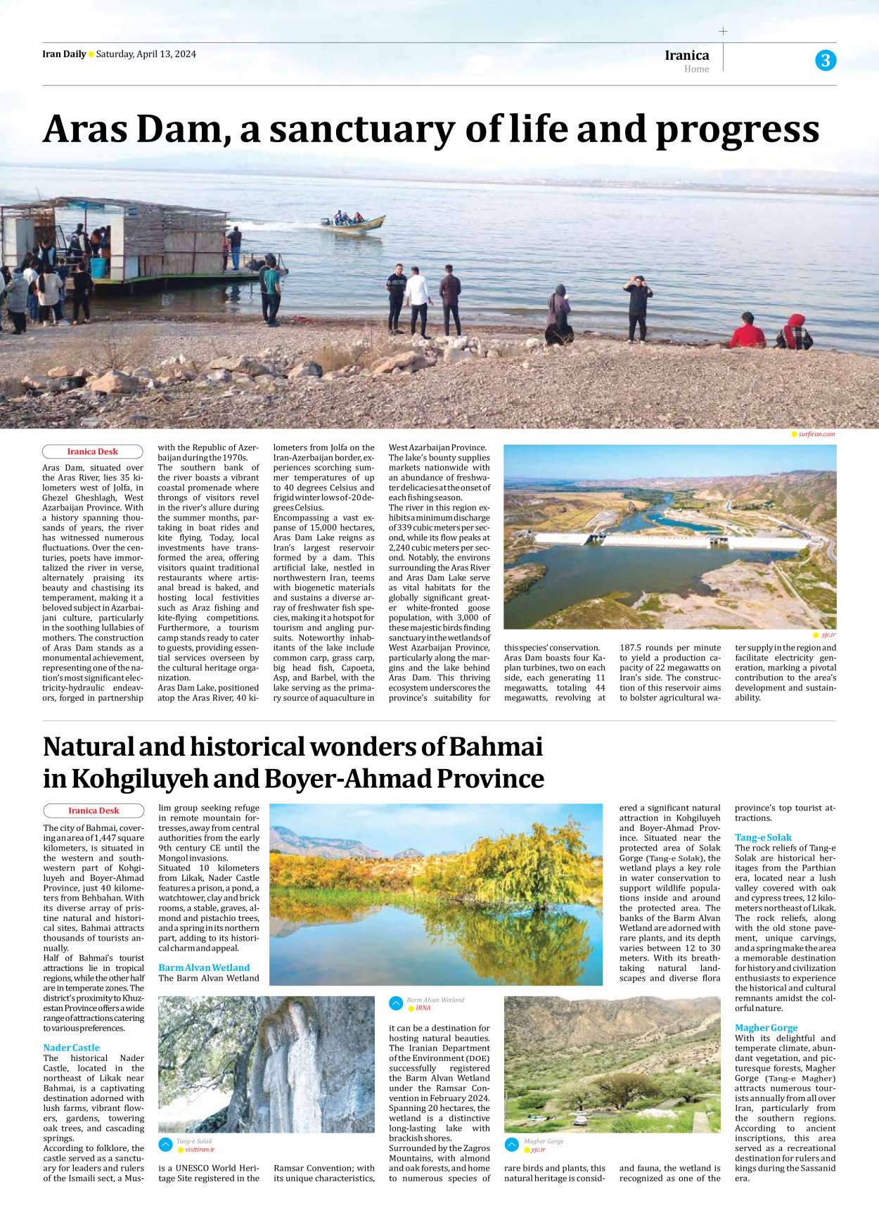 Iran Daily - Number Seven Thousand Five Hundred and Thirty One - 13 April 2024 - Page 3