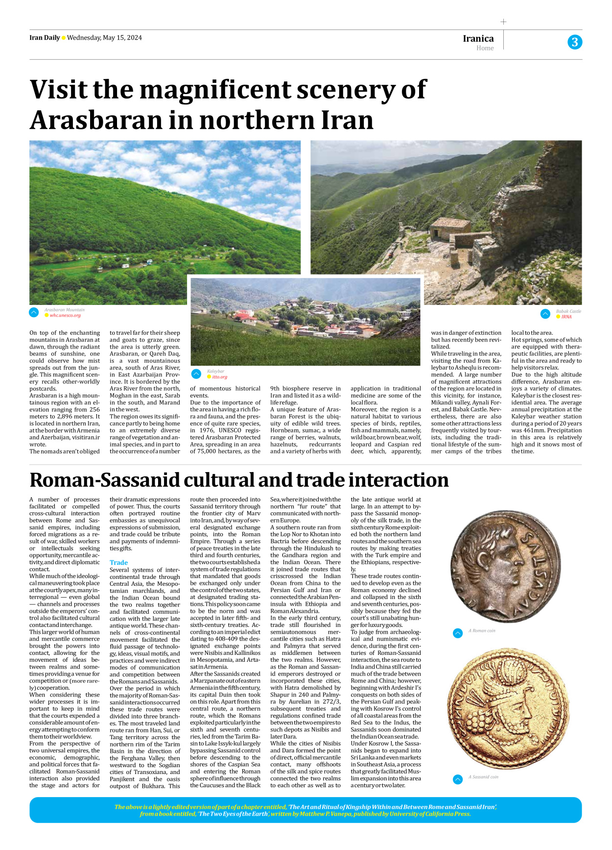 Iran Daily - Number Seven Thousand Five Hundred and Fifty Eight - 15 May 2024 - Page 3