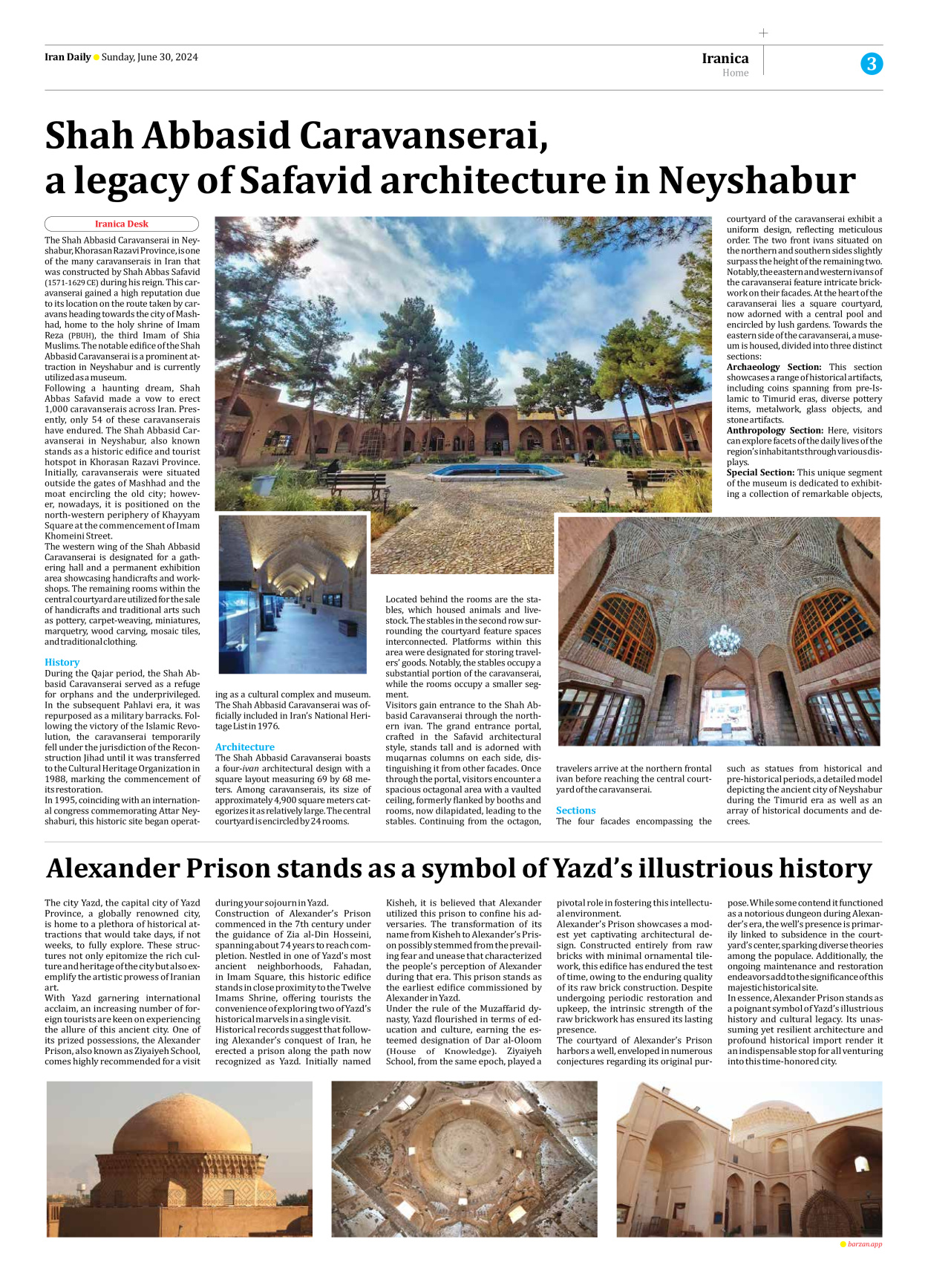 Iran Daily - Number Seven Thousand Five Hundred and Ninety Two - 30 June 2024 - Page 3