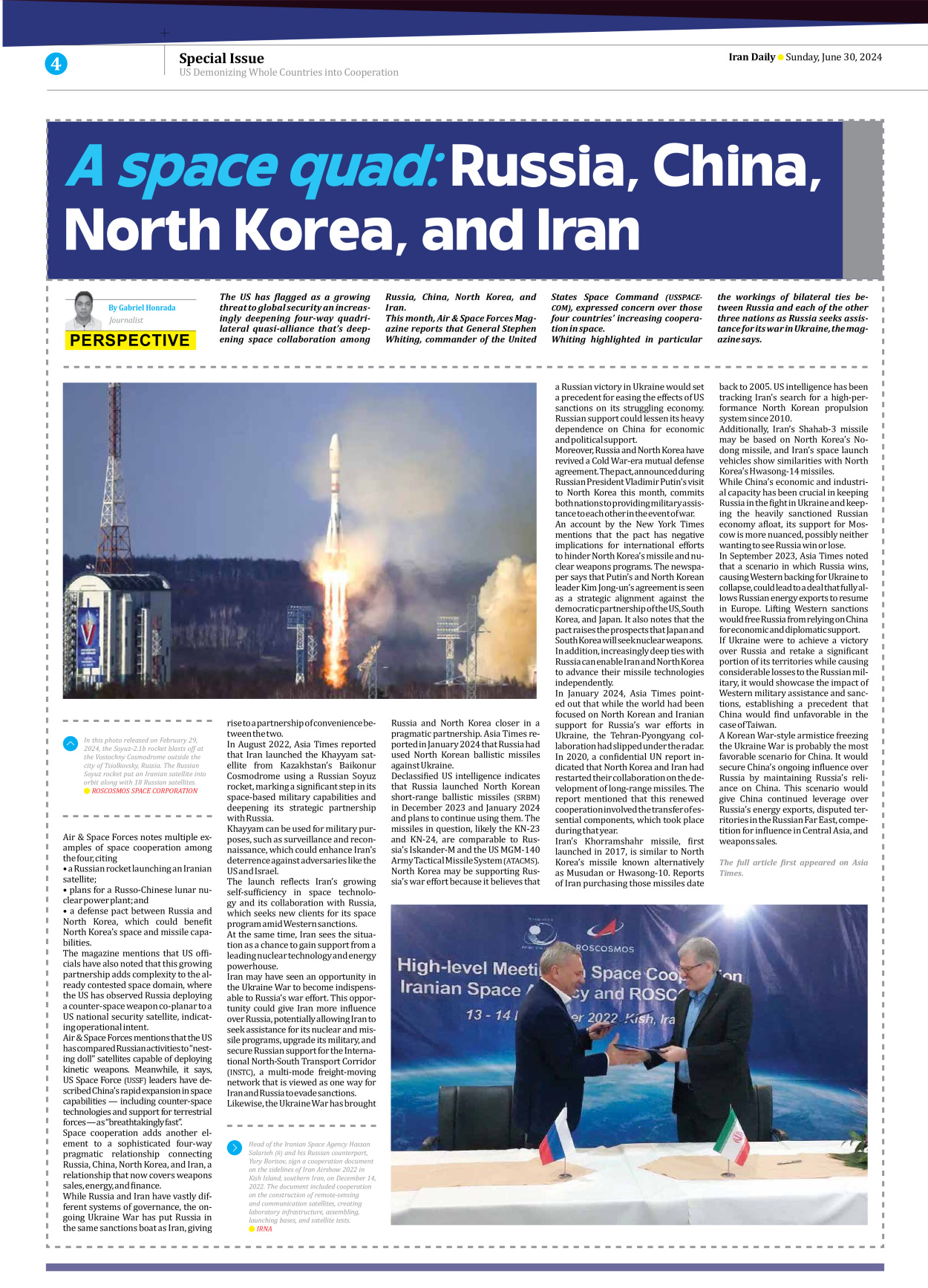 Iran Daily - Number Seven Thousand Five Hundred and Ninety Two - 30 June 2024 - Page 4
