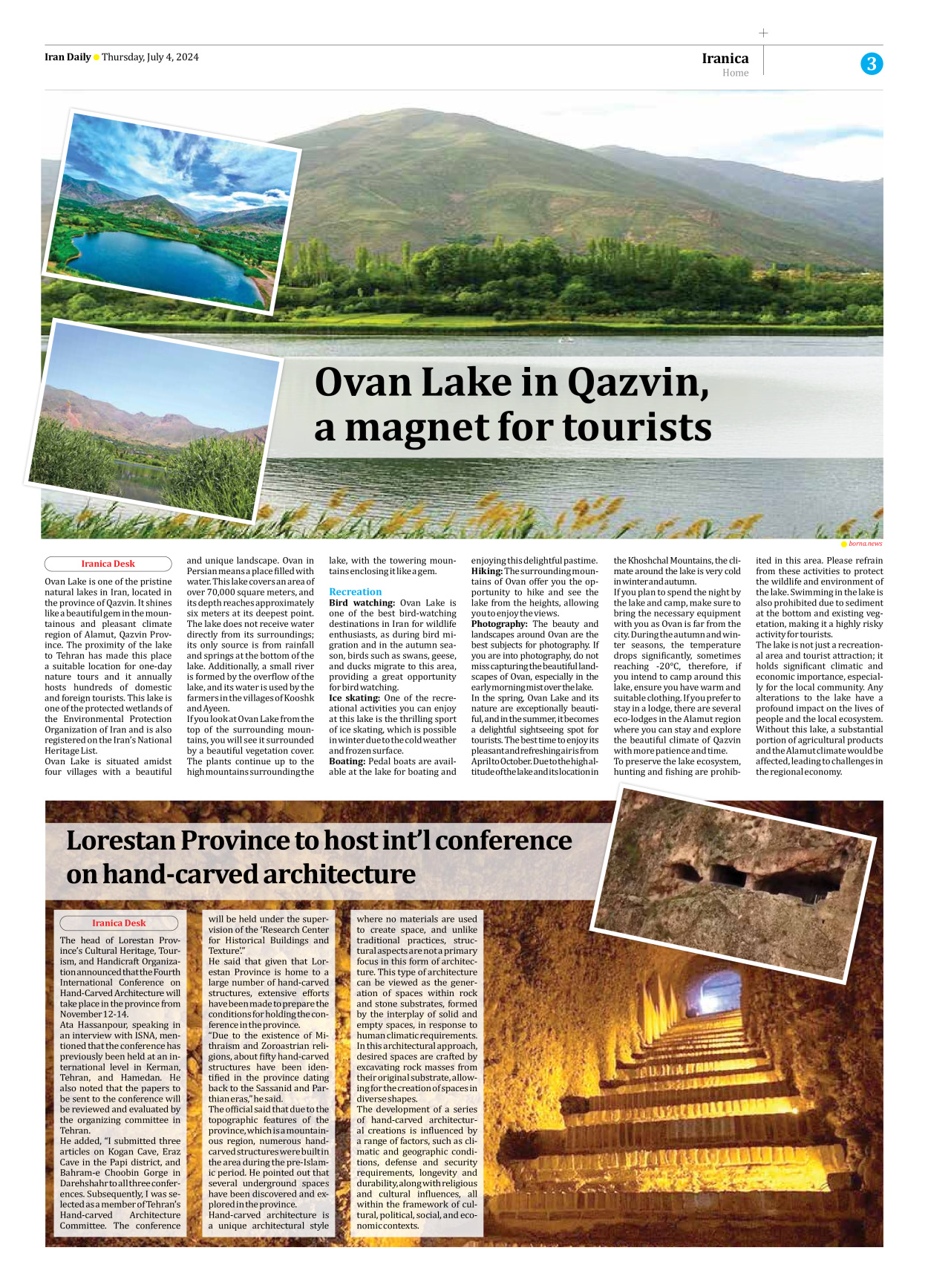 Iran Daily - Number Seven Thousand Five Hundred and Ninety Six - 04 July 2024 - Page 3
