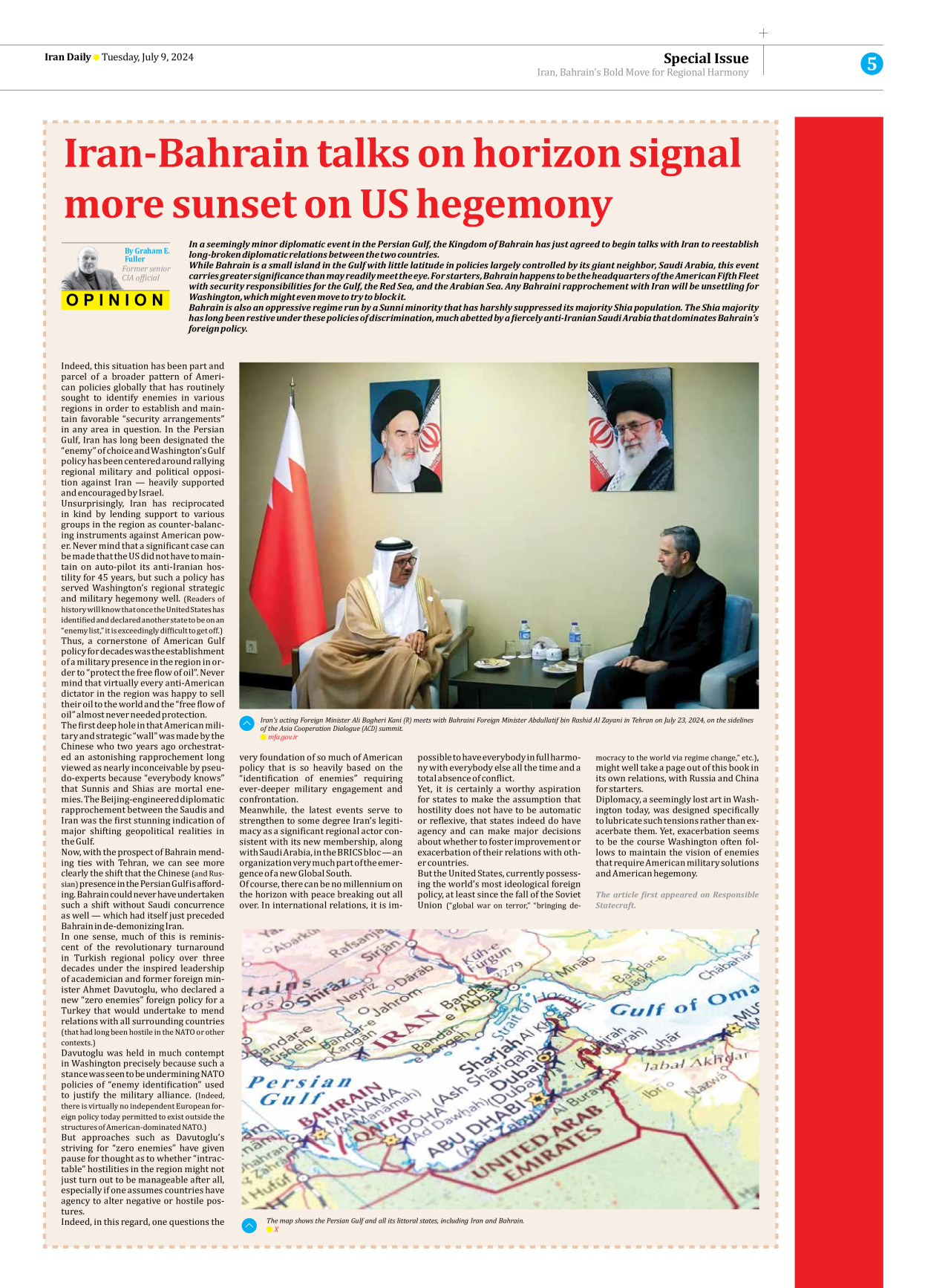 Iran Daily - Number Seven Thousand Six Hundred - 09 July 2024 - Page 5